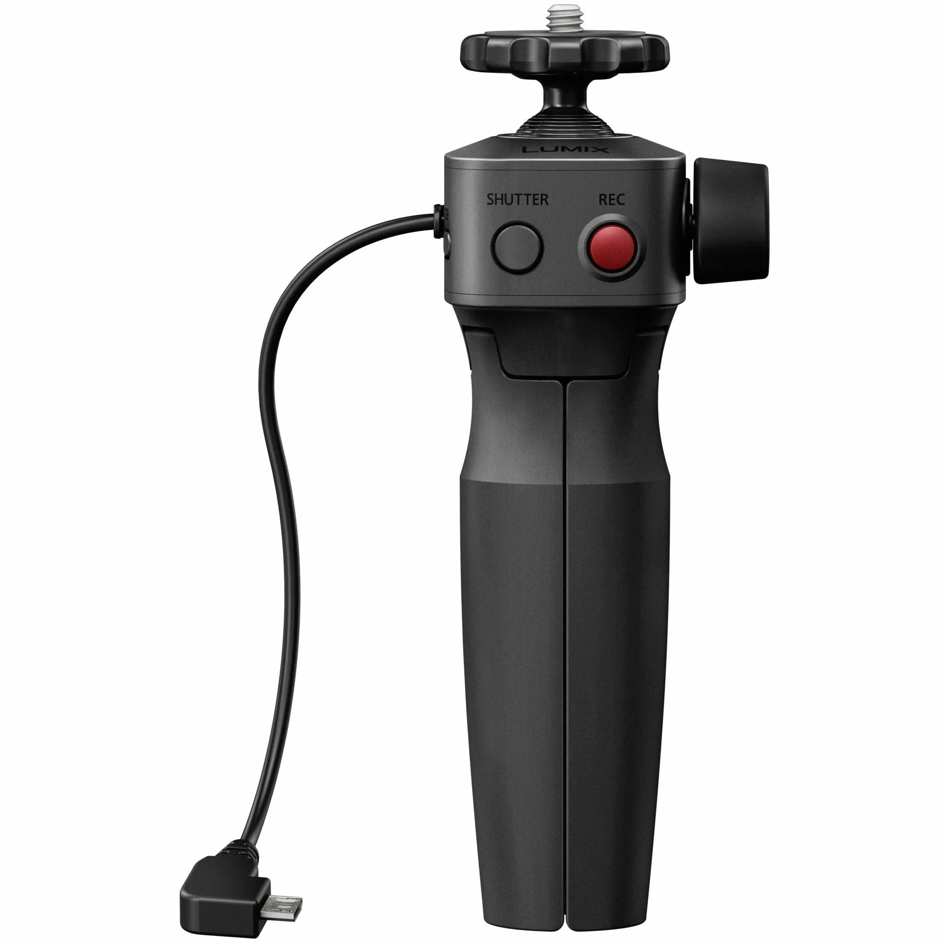 Panasonic DMW-SHGR1 uchwyt ręczny do DC-G100, GH5, GH5S, G9, G90 i G80 (waga 102g, 3 przyciski do obsługi: wideo, migawka i uśpienie, USB micro-B)
