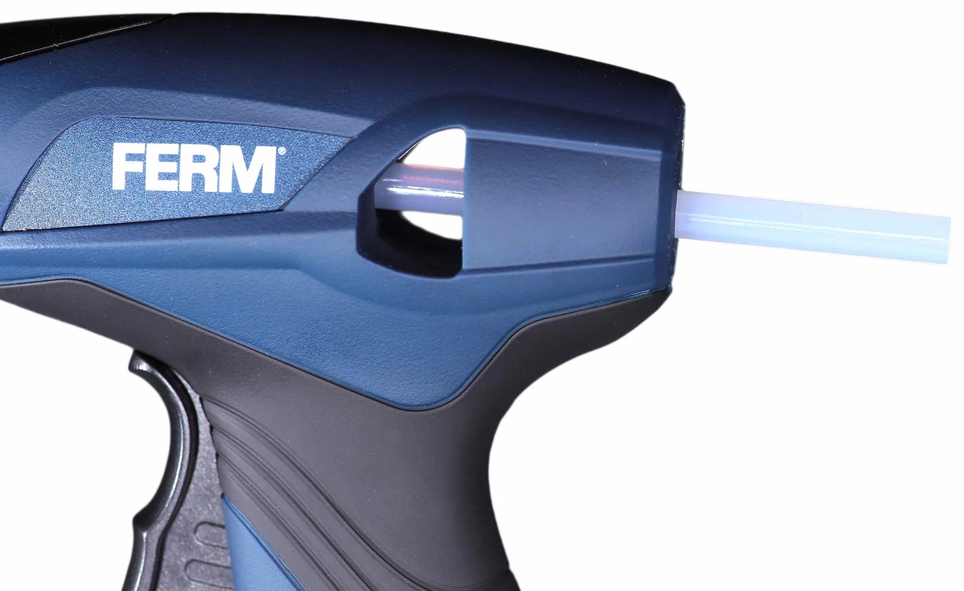 FERM GGM1003 pistolet do szybkiego podgrzewania litowo-jonowego 1,5 Ah z 3 patyczkami klejowymi i ładowarką, 7,2 V, niebieski