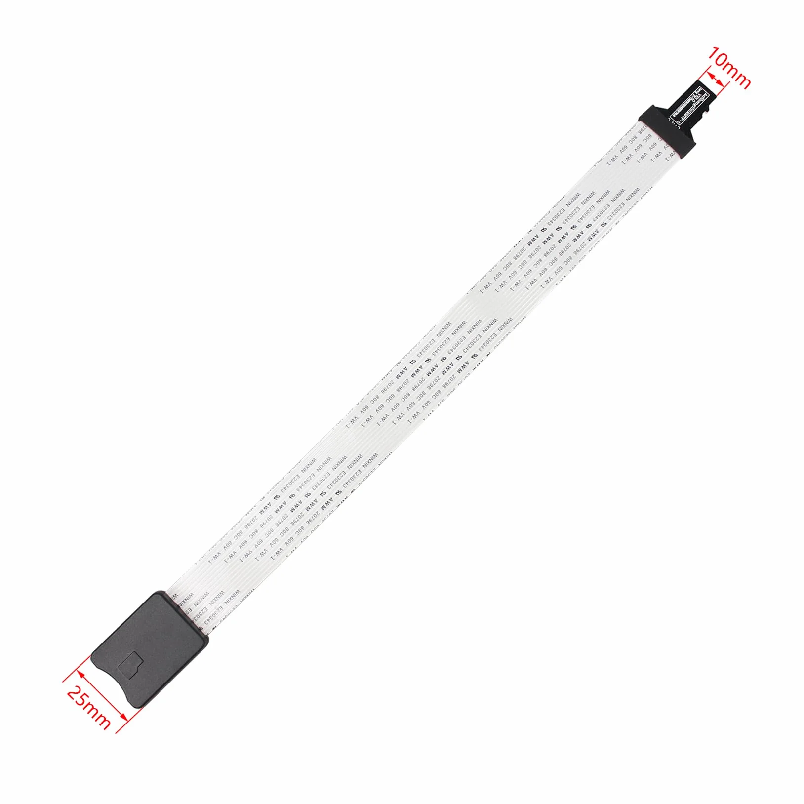 Jopto 2 szt. Micro SD na TF kabel przedłużający karty Flash adapter karty pamięci miękkie płaskie przedłużacz FPC kabel do SanDisk Arduino samochód GPS DVD DVR Dash Cam Tablet telefon LED ekran LCD