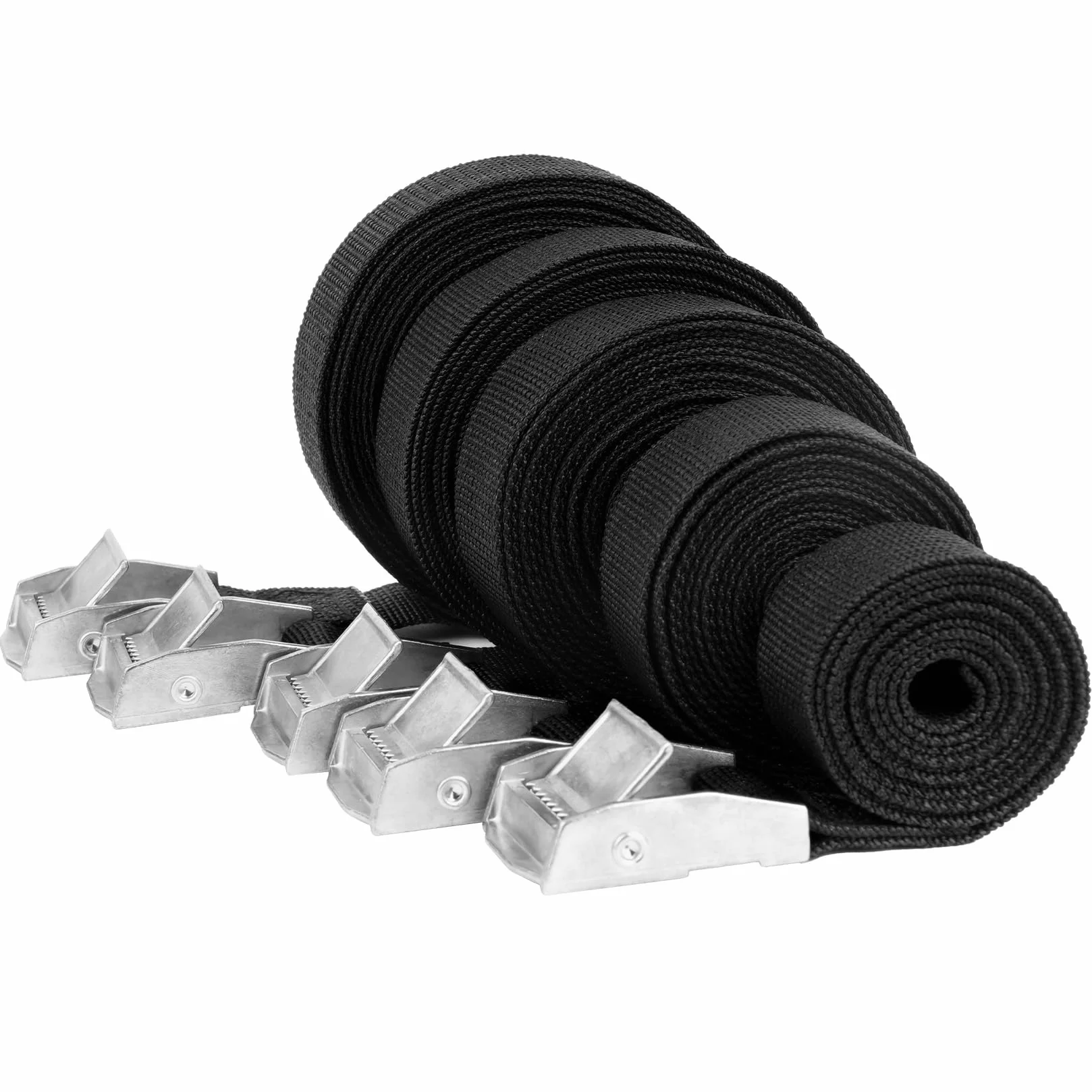 5 x pasy mocujące z zamkiem zaciskowym, paski 25mm x 1m/2m/3m/4m/5m, pasy mocujące z grzechotką, pasy mocujące do mocowania, pasy napinające, pasy do transportu materiałów, bagażników, bagażników