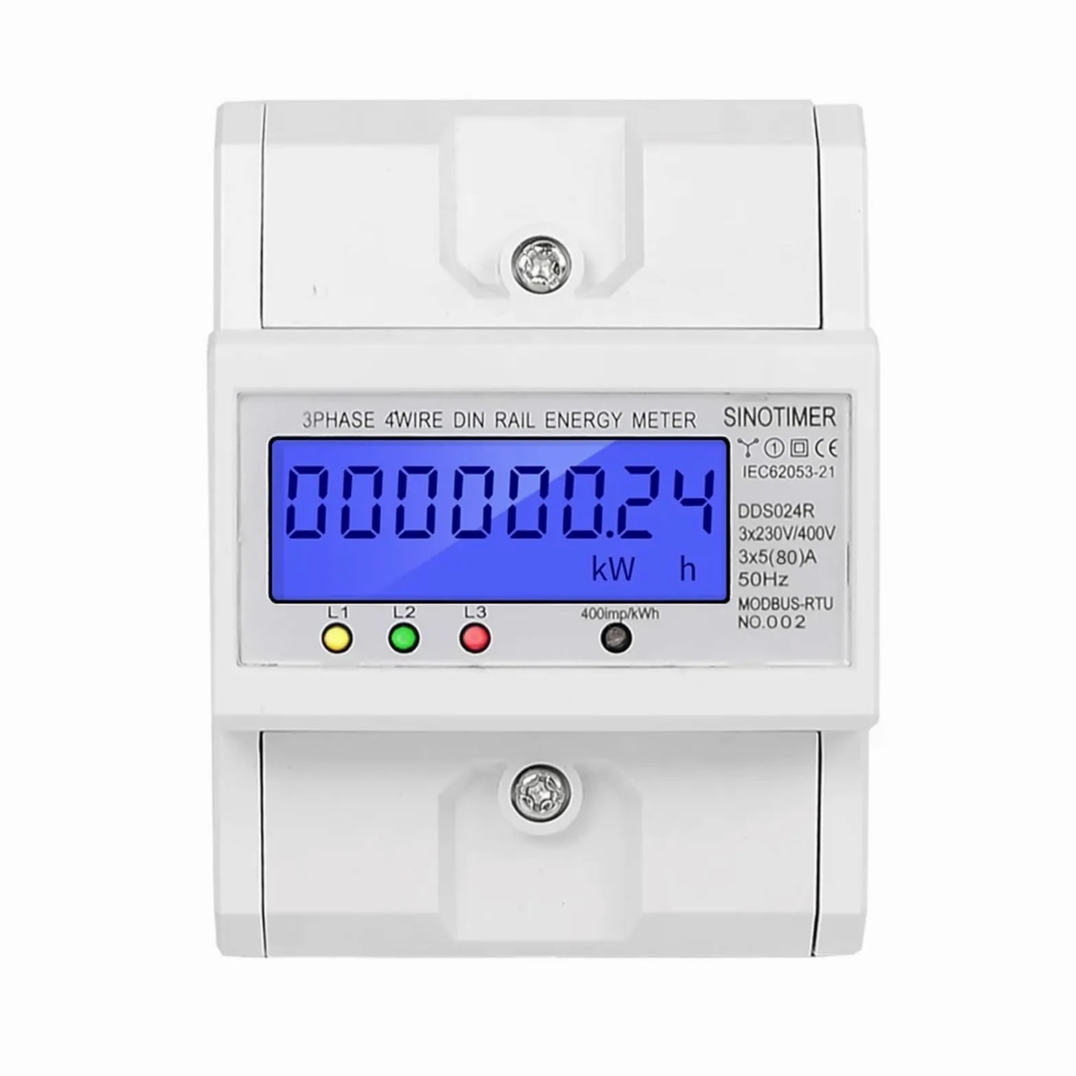 Cyfrowy wyświetlacz Bivolt z podświetleniem trójfazowy watomierz Licznik energii Modbus RS485 80a Inteligentny licznik energii elektrycznej na szynie DIN 4P(DDS024 with rs485)