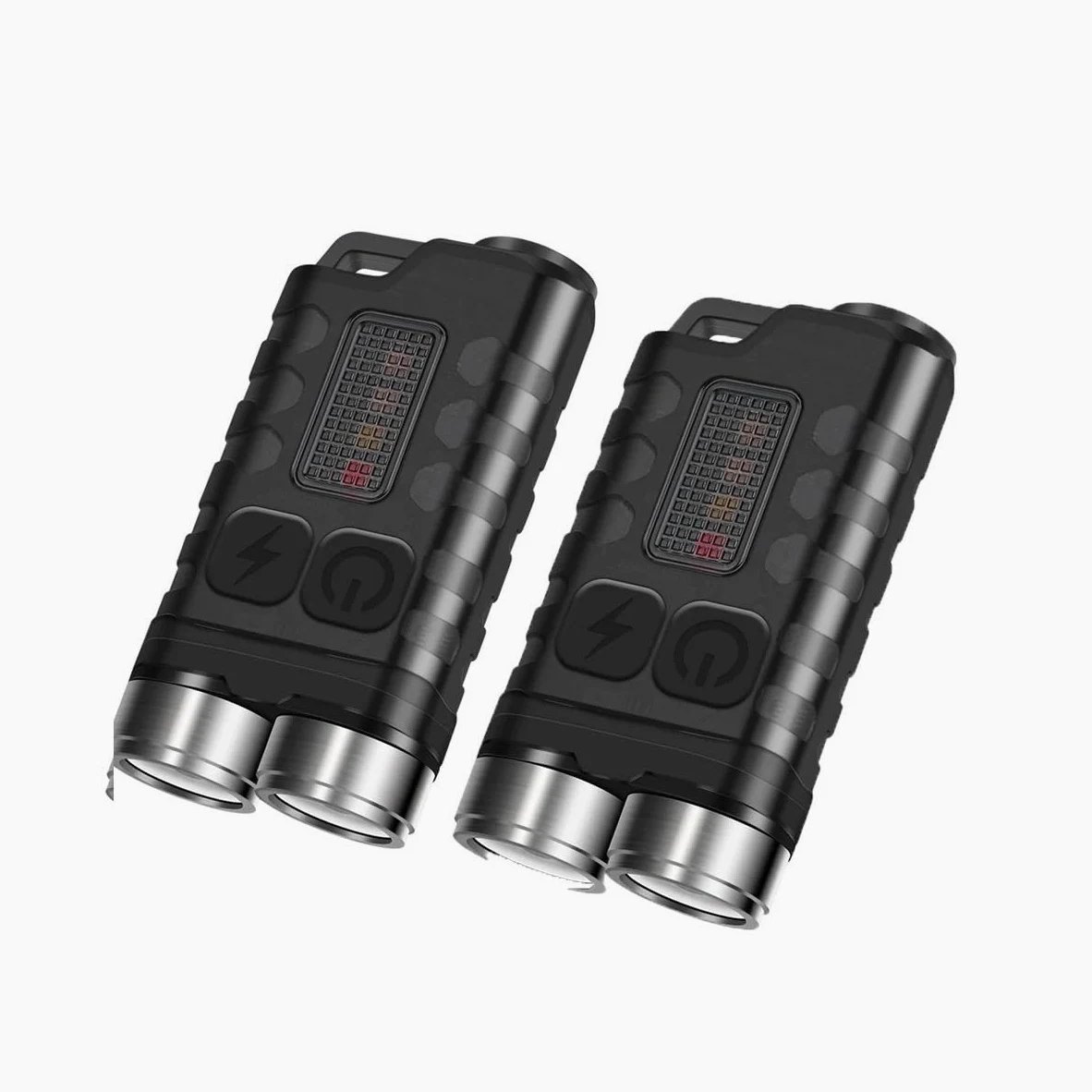 V3 LED brelok przenośna latarka światło robocze typu C Mini ładowalna latarka z magnesem UV Camping kieszonkowa latarnia(2pcsV15 Fluorescence)