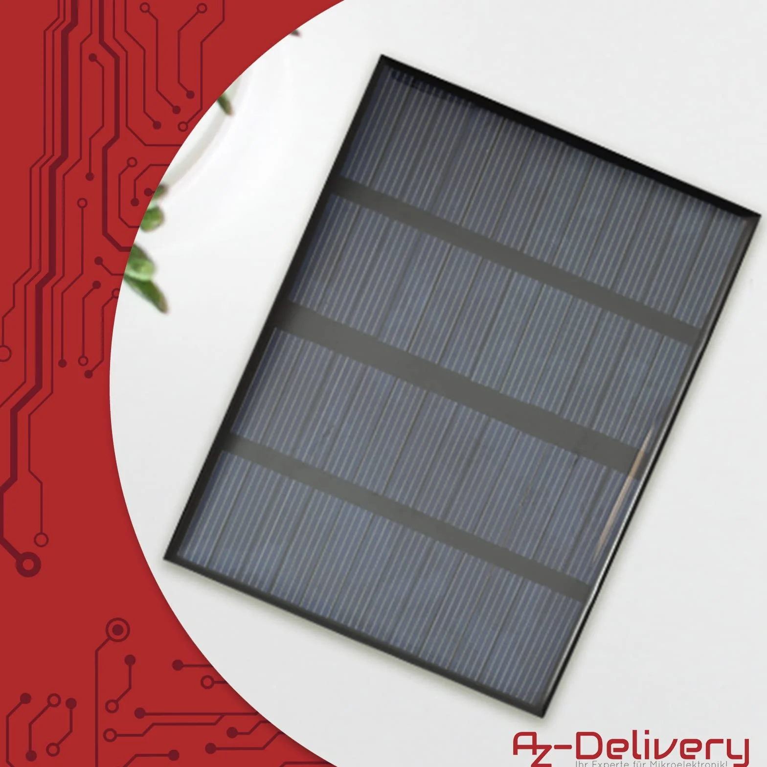 AZDelivery Moduł solarny polikrzem 5V 1.5W mini panel słoneczny wodoodporny
