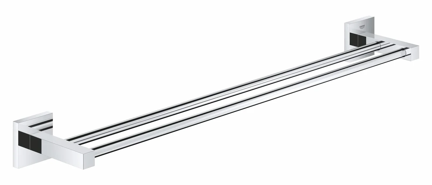GROHE Start Cube - podwójny uchwyt na ręcznik kąpielowy (wymiary ściegu: 600 mm, ukryte mocowanie, materiał: metal), chrom, 41104000
