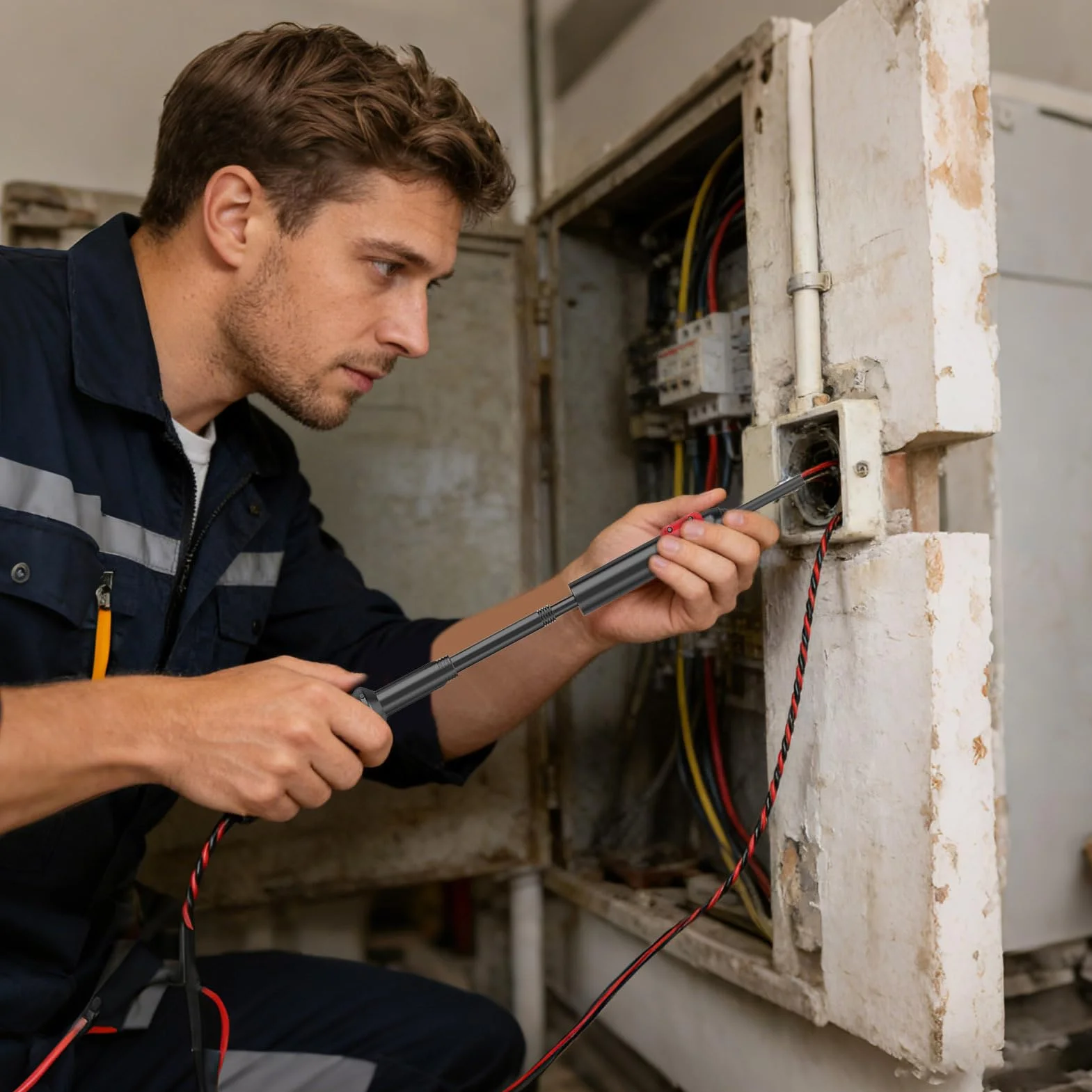 Ręczny ściągacz kabli – ręczne narzędzie do gwintowania przewodów, kompaktowe urządzenie do gwintowania do instalacji przewodów elektrycznych, łatwa konstrukcja, dla elektryków, okablowania ścian