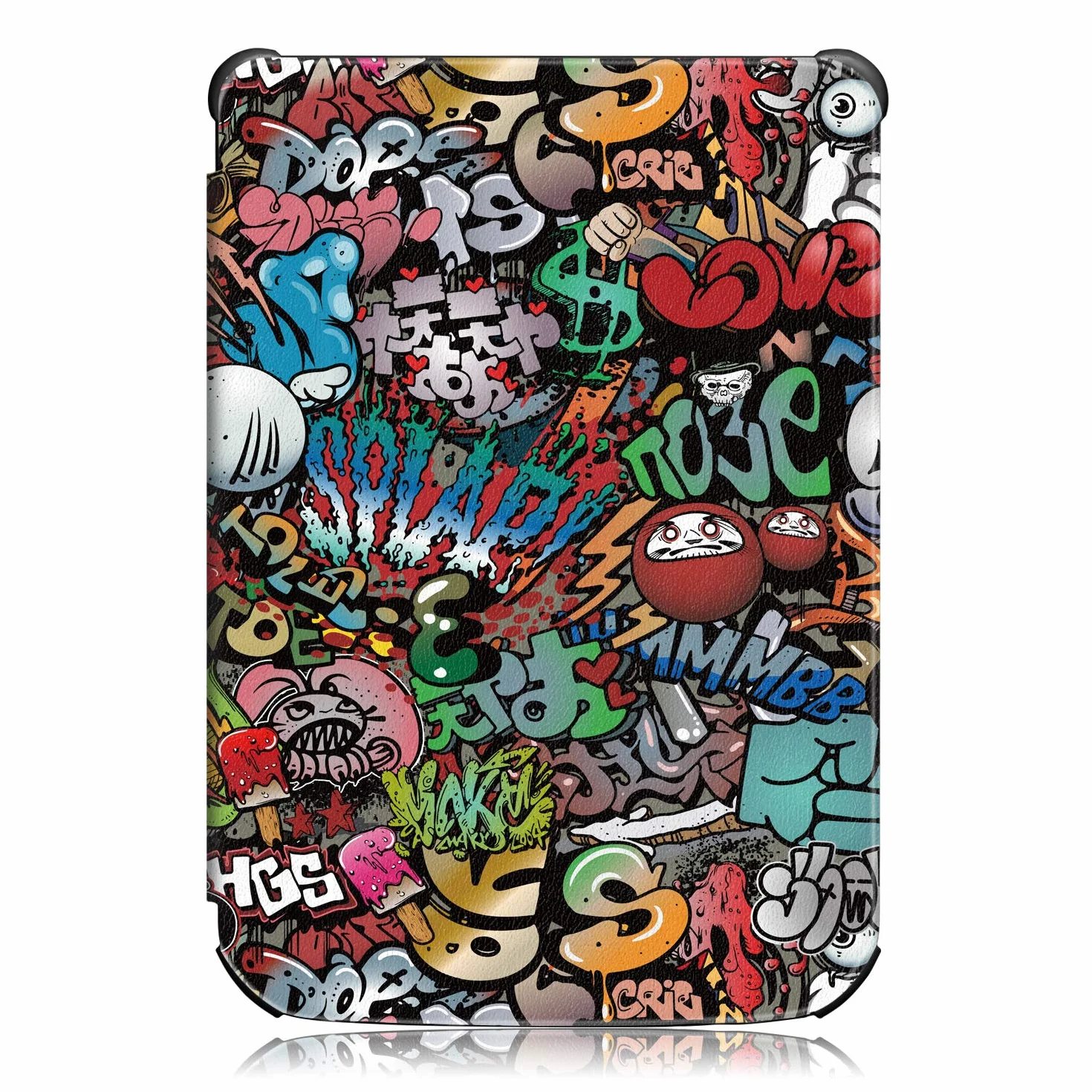 Etui z klapką ze skóry PU do Pocketbook Touch Lux 5/Touch Lux 4/Touch HD 3/Basic 4/Basic lux 3/Basic Lux 2/Colour z funkcją automatycznego wygaszenia/budzenia