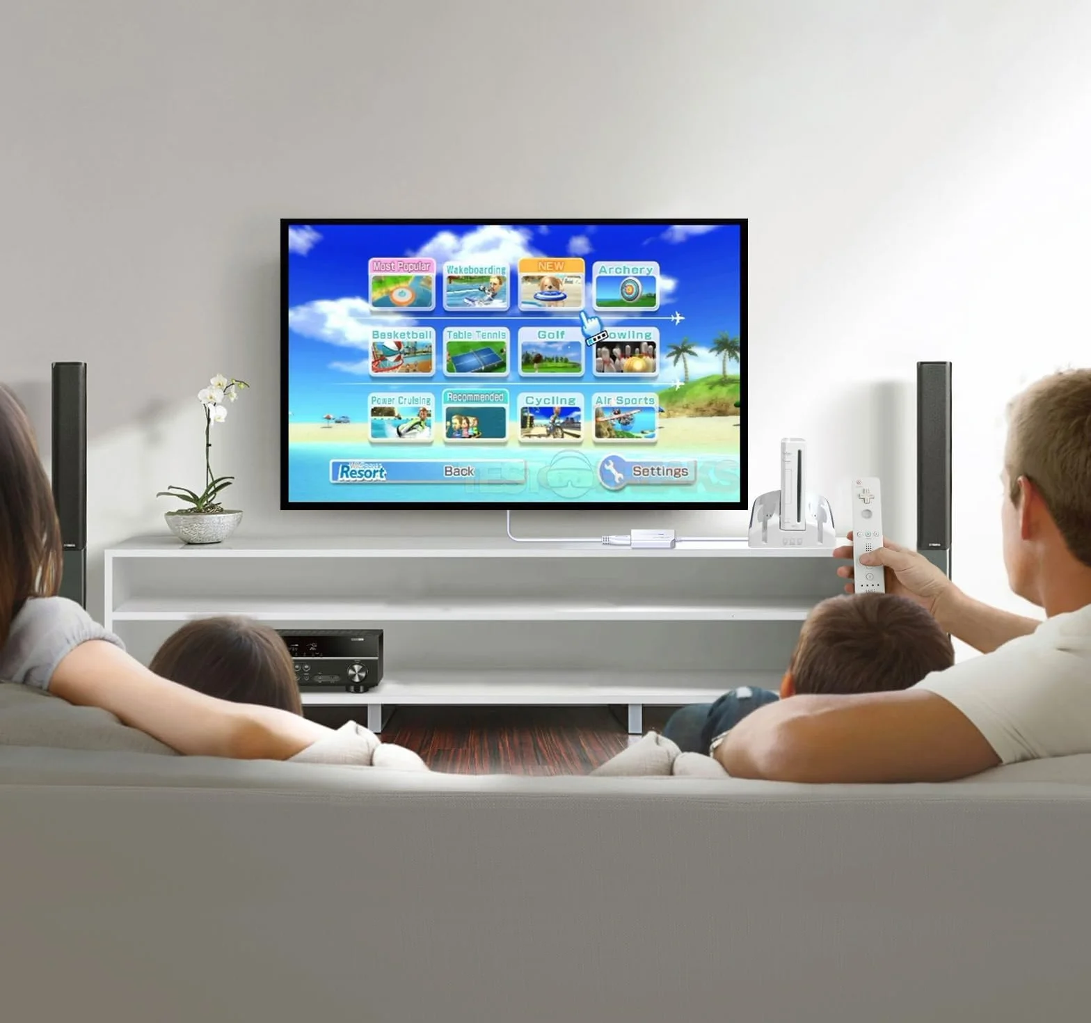 AUTOUTLET Adapter Wii do HDMI Biały 1080P/720P Full HD Konwerter z kablem HDMI 1,8M dla Nintendo