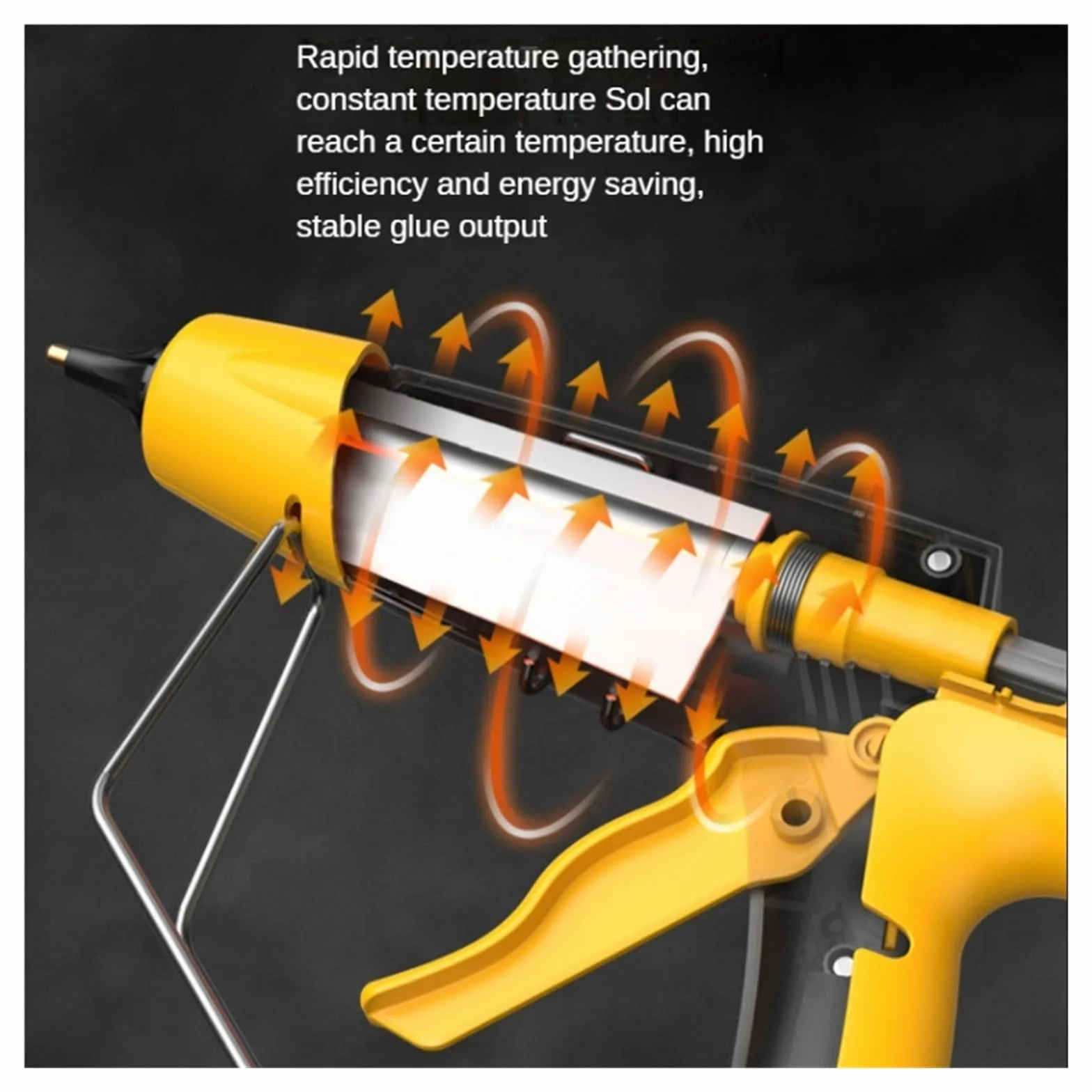 150W Pistolet Do Klejenia Na Gorąco Regulowana Temperatura 11 Mm Kleje Na Gorąco W Sztyfcie Gospodarstwa Domowego Narzędzia Do Rękodzieła DIY Szybkie Nagrzewanie(150W-Digital-Yellow)