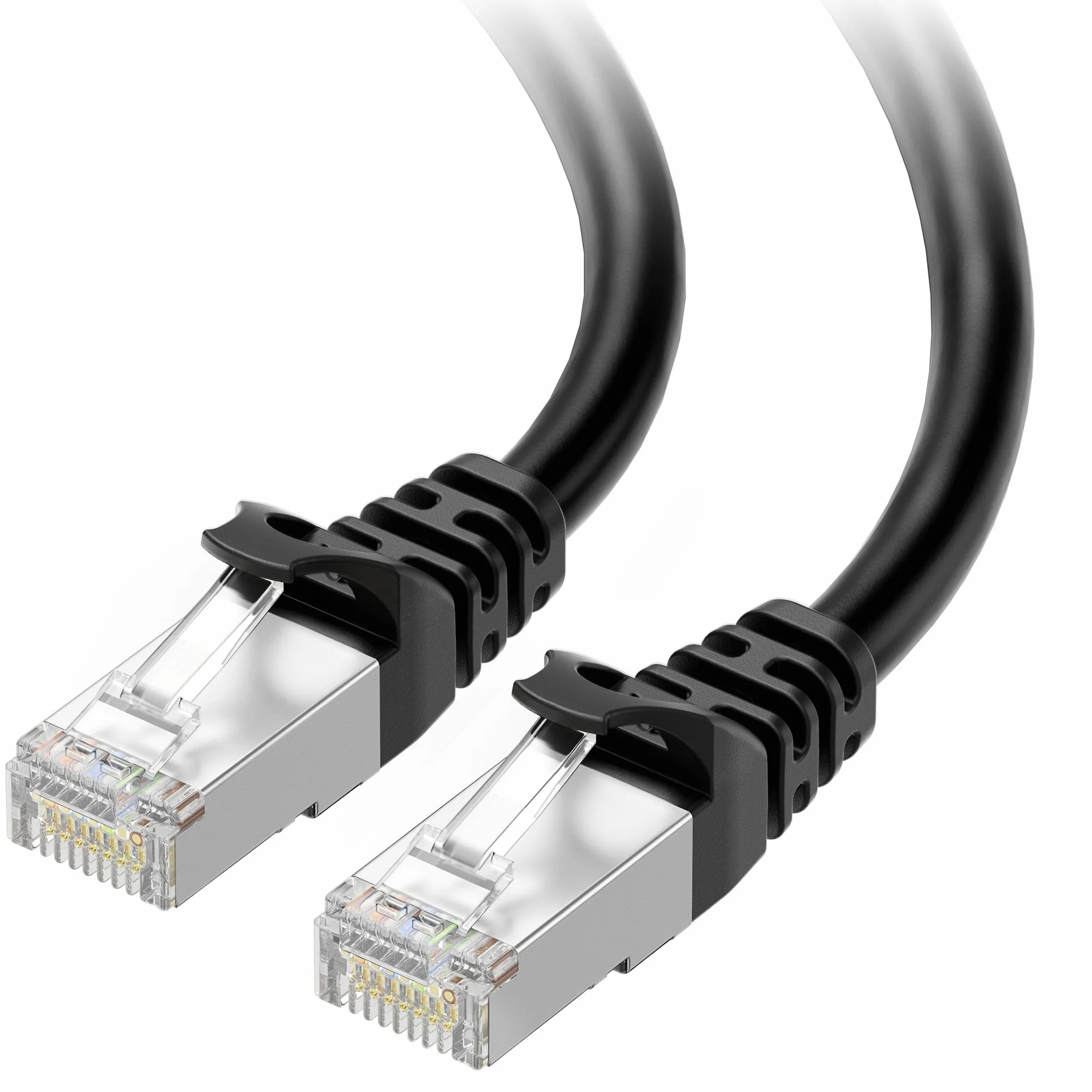 Cable Matters Snagless Cat6A SSTP SFTP ekranowany kabel Ethernet czarny 15 m