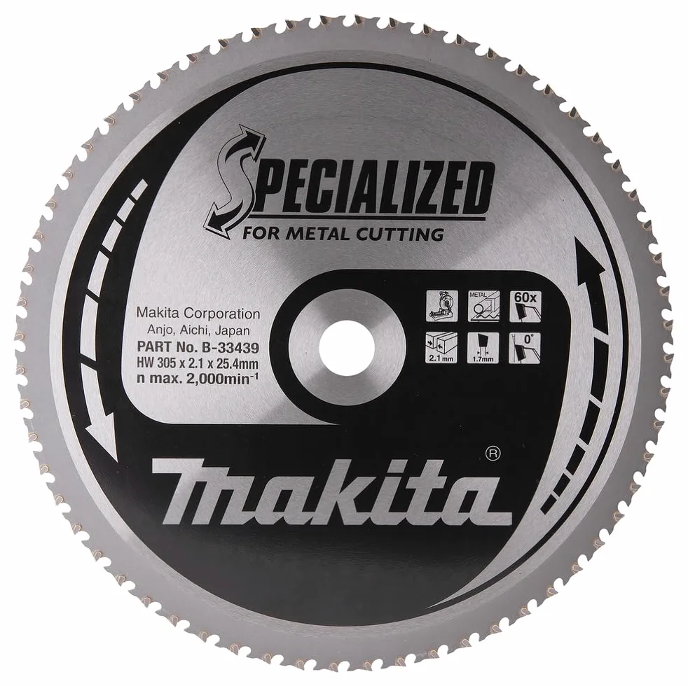 Makita B-33439 Specjalistyczne ostrze do cięcia metalu 305x25.4x60T