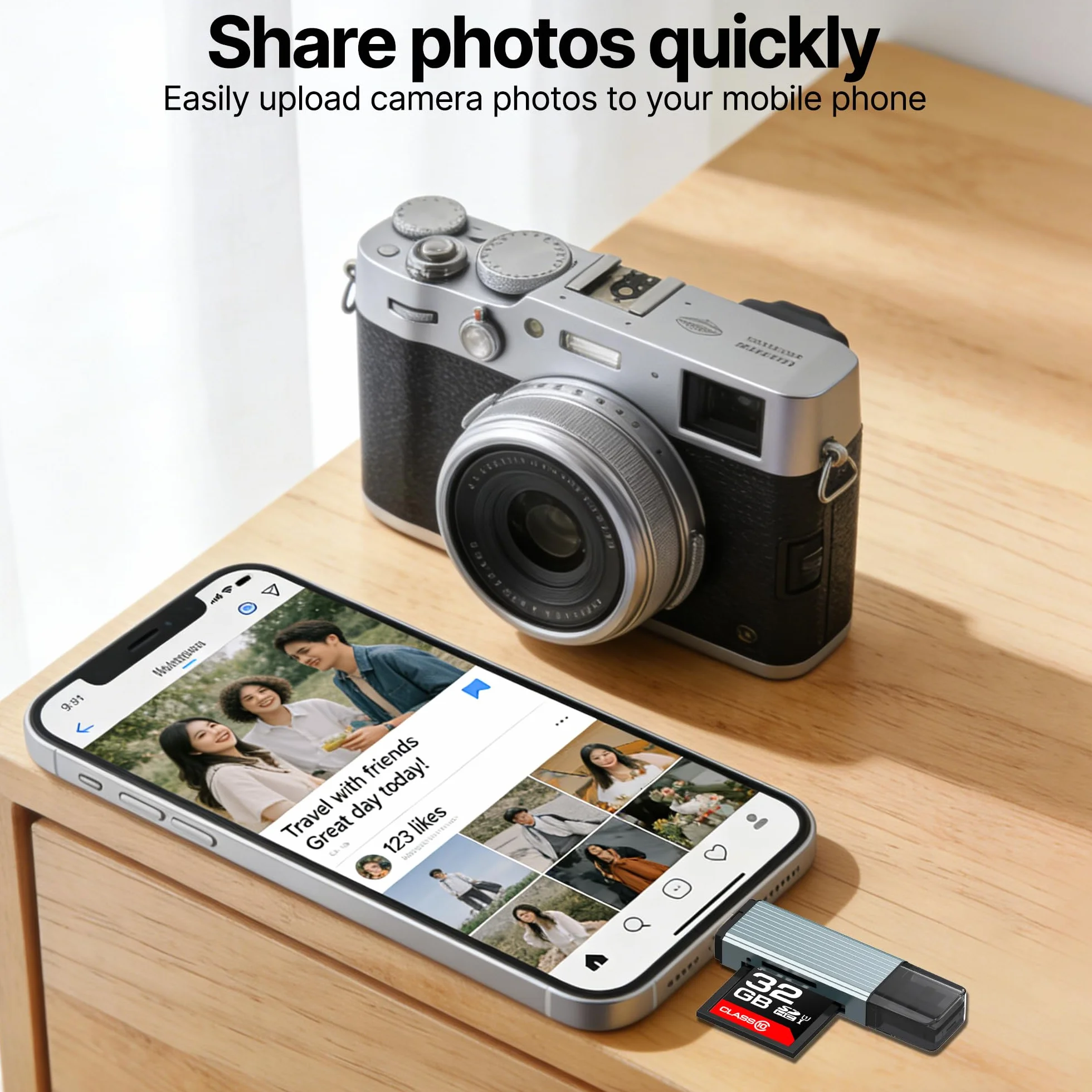 Adapter czytnik kart SD Micro SD TF USB C OTG Lightning do iPhone 16 15 Pro Max Samsung Apple karta pamięci szybki transfer