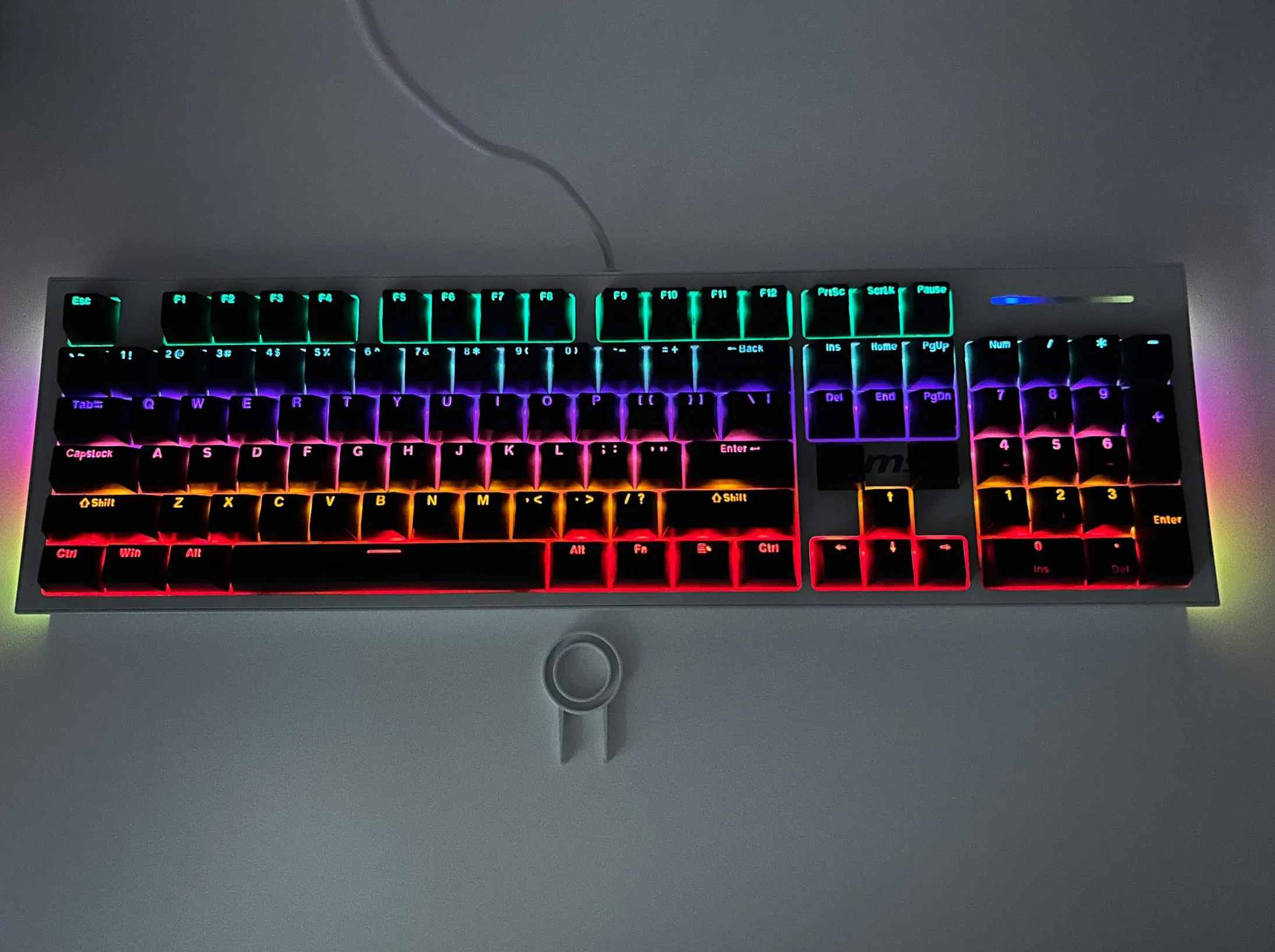 Nasadki klawiszy do klawiatury mechanicznej MX Doubleshot LED OEM 104 klawisze czarne