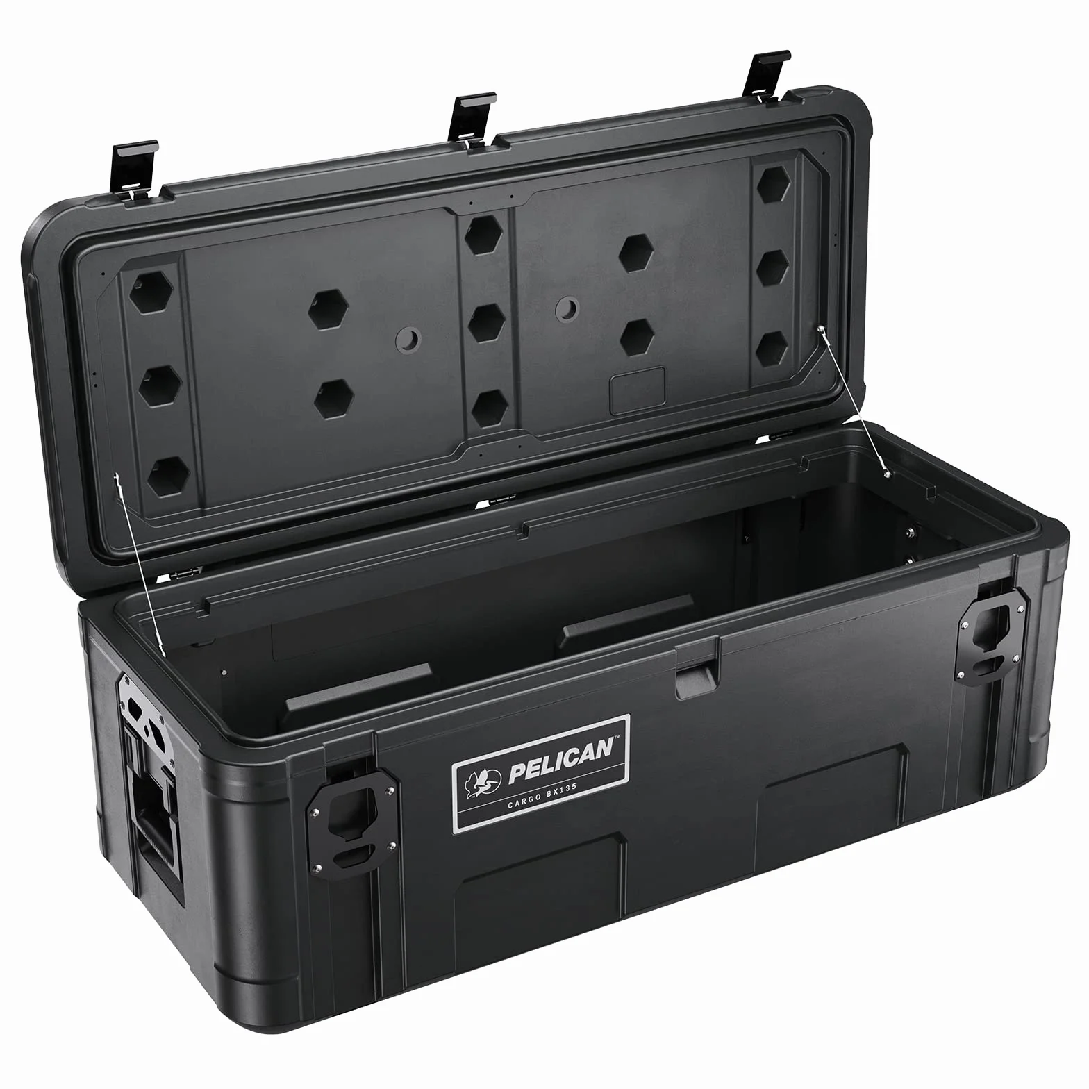 Pelican Cargo Case BX135 skrzynka narzędziowa do ciężarówki, bagażnik dachowy i łóżko ciężarówki, pokrowiec Overland, wodoodporny schowek do użytku na zewnątrz (czarny), czarny -, Cargo
