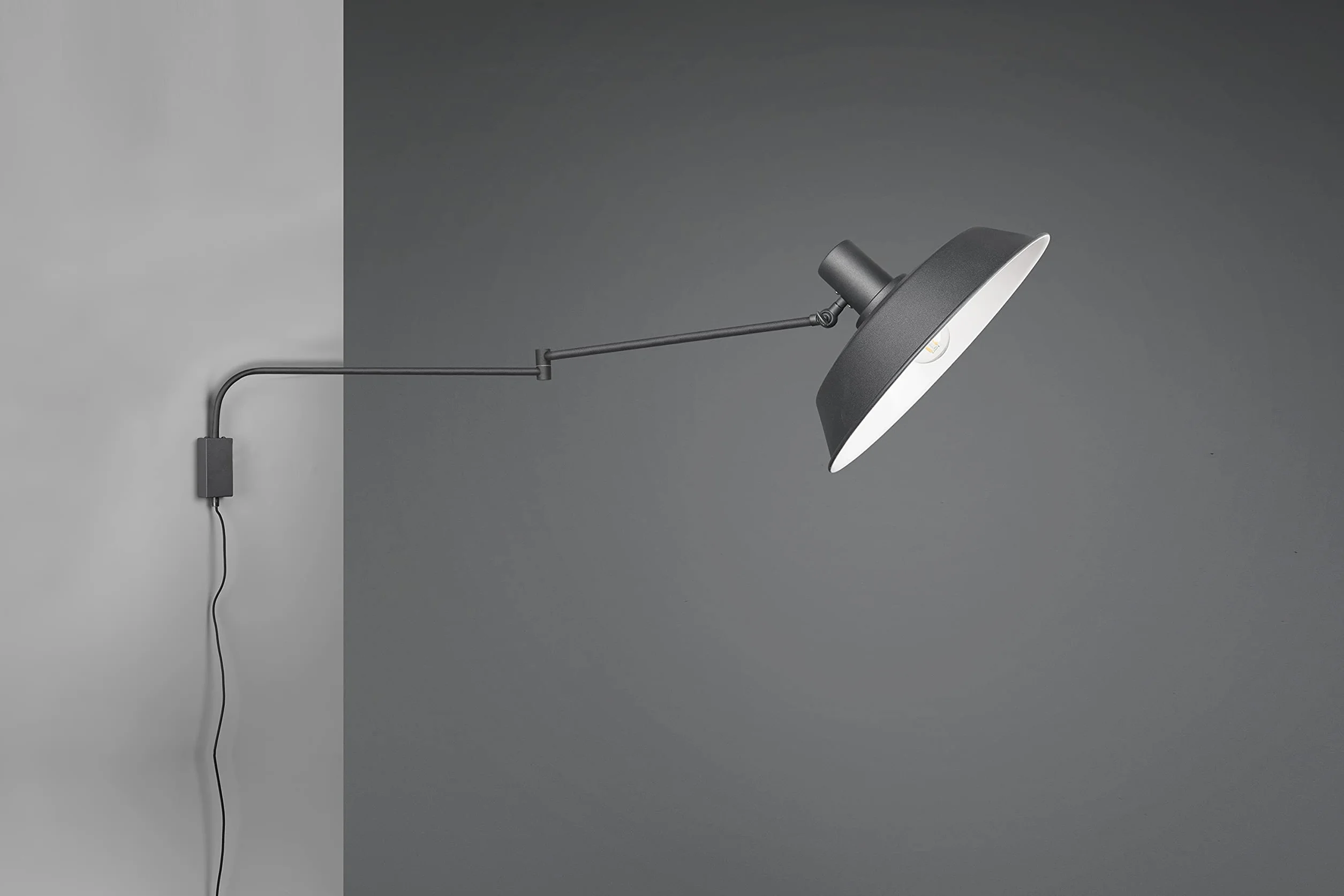 Trio Leuchten Lampa ścienna Bolder 200300132, metal czarny matowy, bez 1 x E27