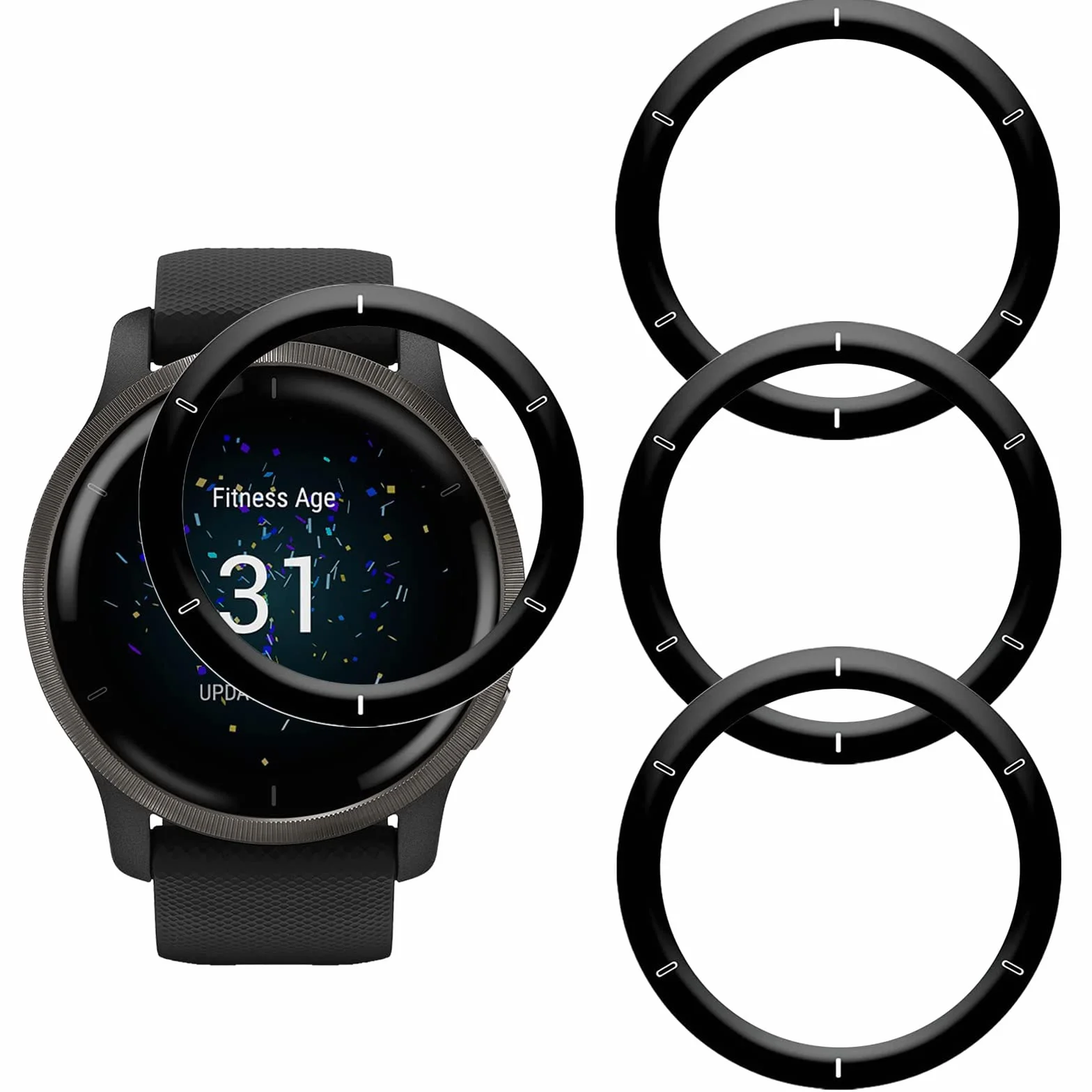 Folia Ochronna Garmin Venu 2 4 Sztuk Krzywa 3D Pełna Pokrywa HD Ochrona Ekranu