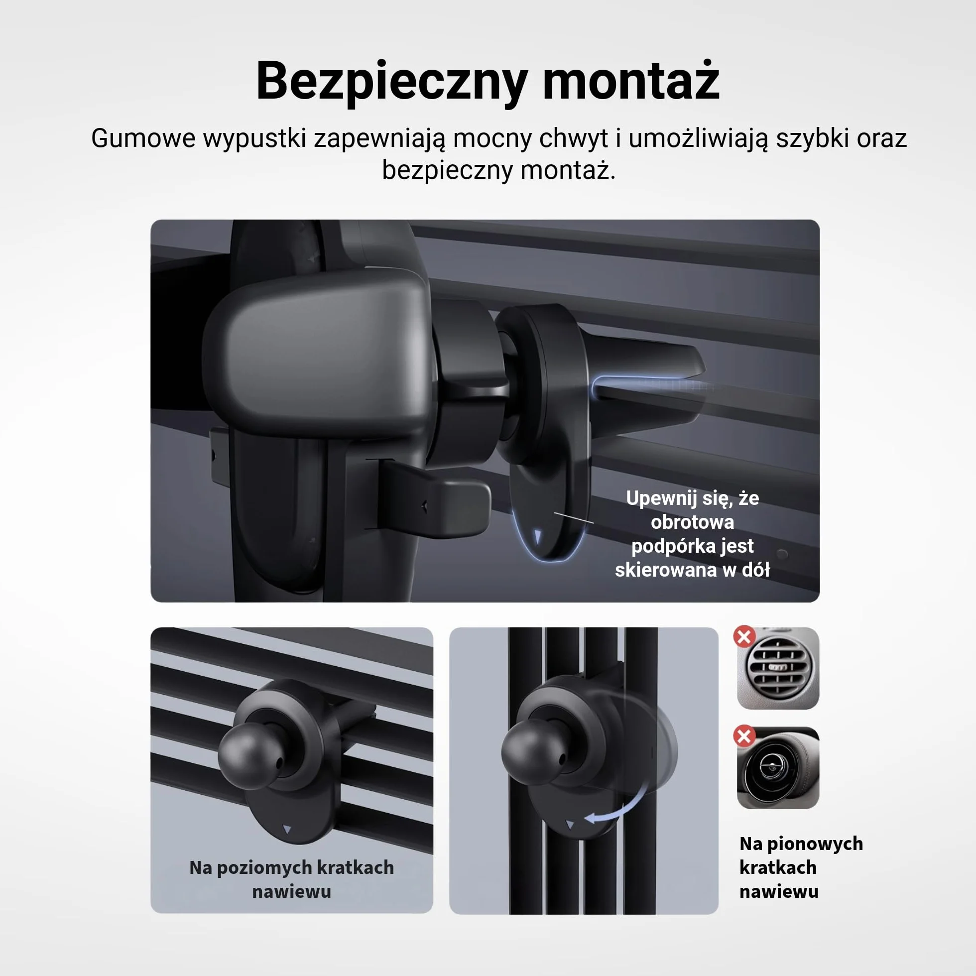 iOttie Easy One Touch 6 Air Vent samochodowy uchwyt na telefon uniwersalny do iPhone Google Samsung Moto Huawei Nokia LG smartfonów