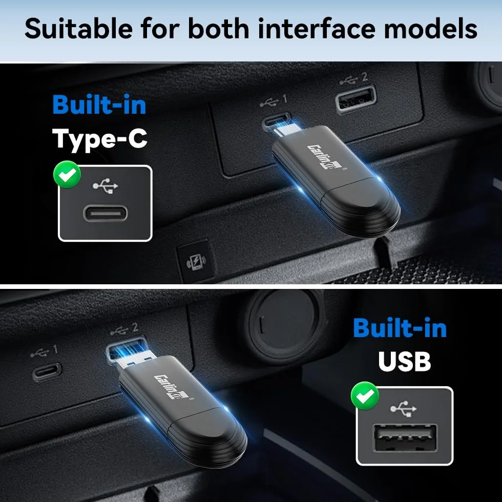 CarlinKit MINI5 bezprzewodowy adapter CarPlay, oryginalny przewodowy samochodowy CarPlay do bezprzewodowego, bardziej kompaktowy i wygodny do przechowywania