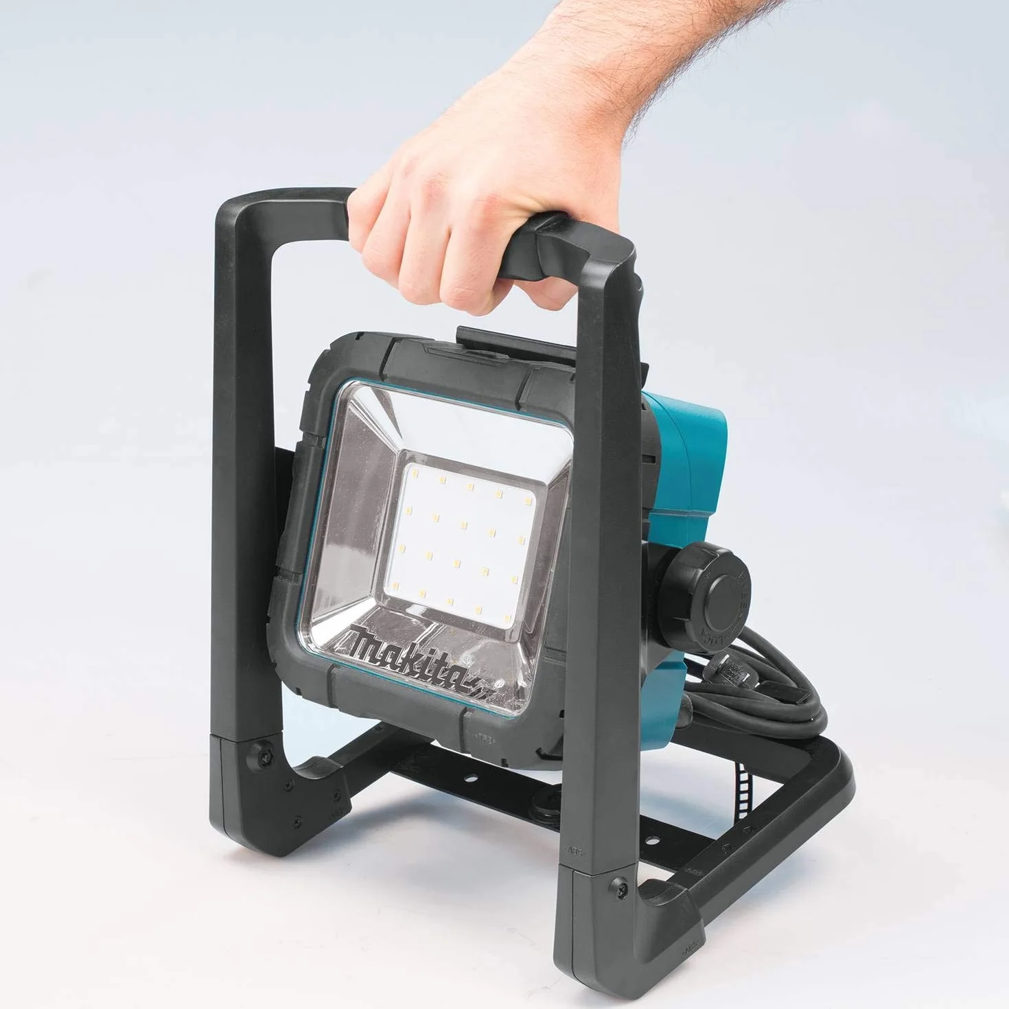Makita DML805 Reflektor Budowlany LED 10 W 230 V Czarny/Turkusowy 26,42 x 33,02 x 16,51 cm