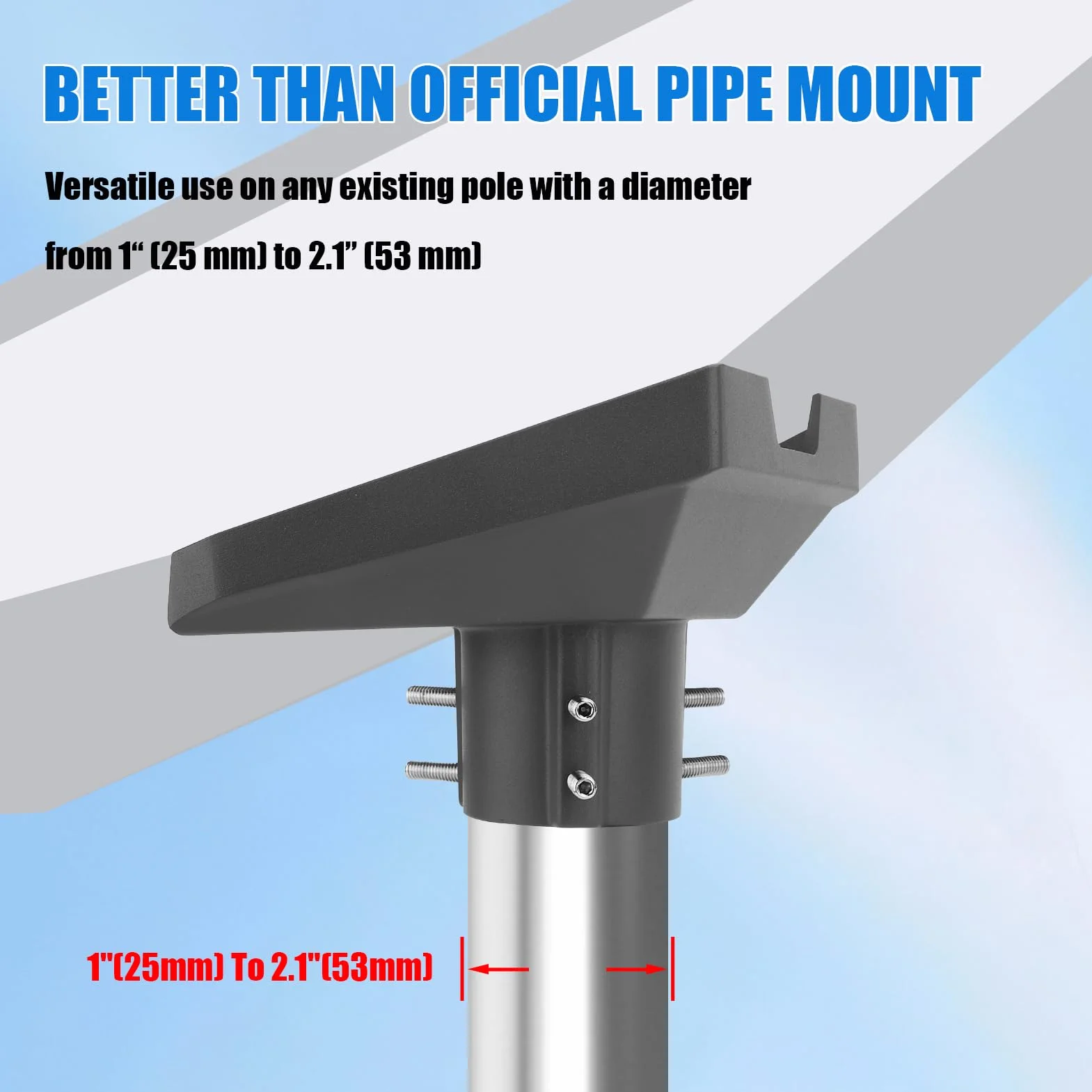 Starklink Gen 3 Aluminium Satelitarny Adapter Rury Starklink Gen 3 Pole Mount Base Kit, 1''-2,1''