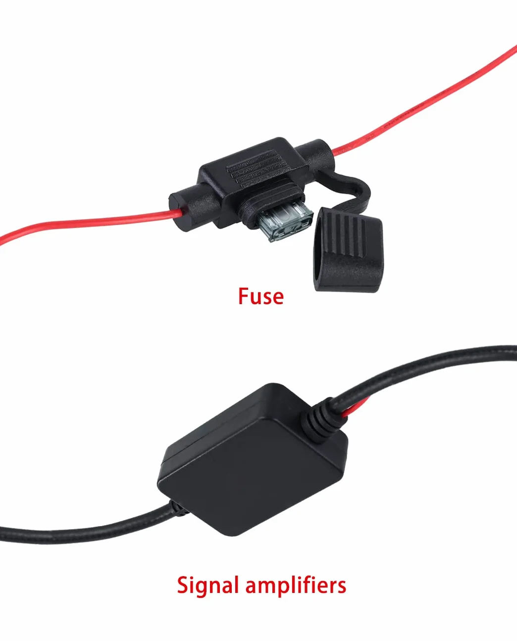 Vecys FM/AM DAB DAB+ Antena Samochodowa Wzmacniacz Sygnału Fakra 12V Digital Radio Antena Splitter