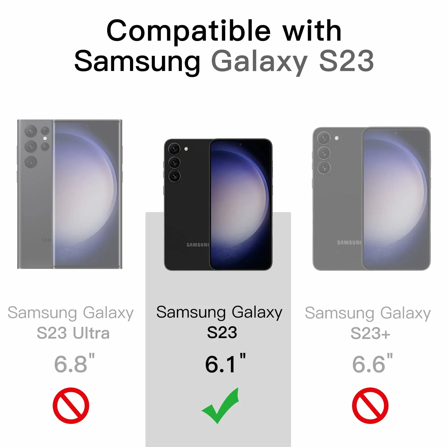 JETech Etui Matowe dla Samsung Galaxy S23 5G 6,1 Cala z Ochraniacz Ekranu i Obiektyw Aparatu, Półprzezroczysta Tylna Case, Szkło Hartowane (Czarny)