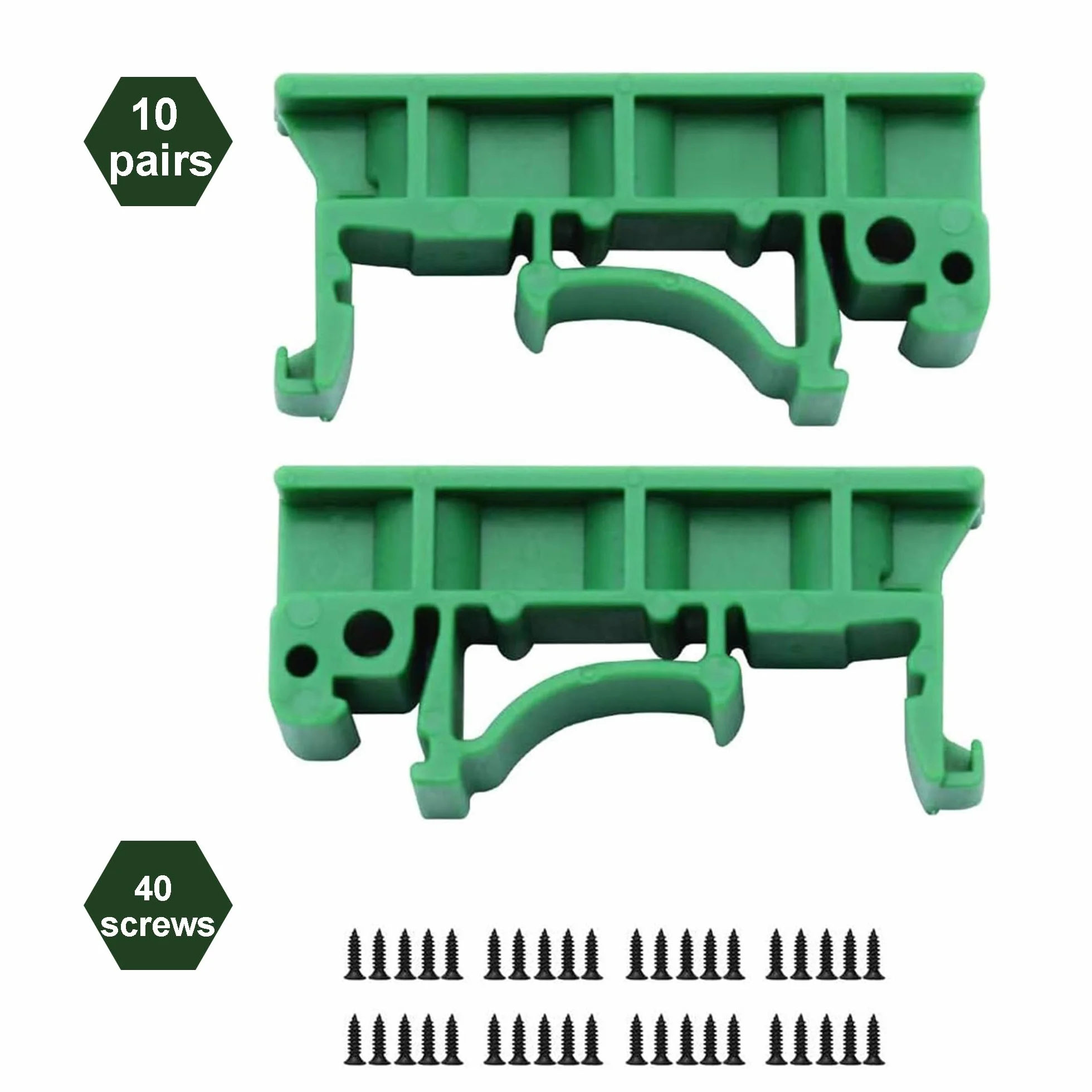 20 sztuk (10 zestawów) szyn montażowych PCB, adaptery z tworzywa sztucznego, zestaw adapterów z 40 śrubami do zabezpieczania i trzymania płytek drukowanych lub elektronicznych urządzeń