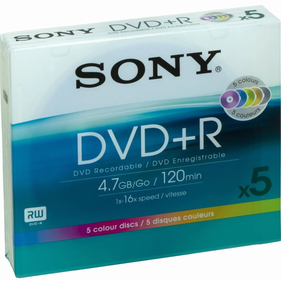 Sony DVD+R 4.7GB Opakowanie 5 szt