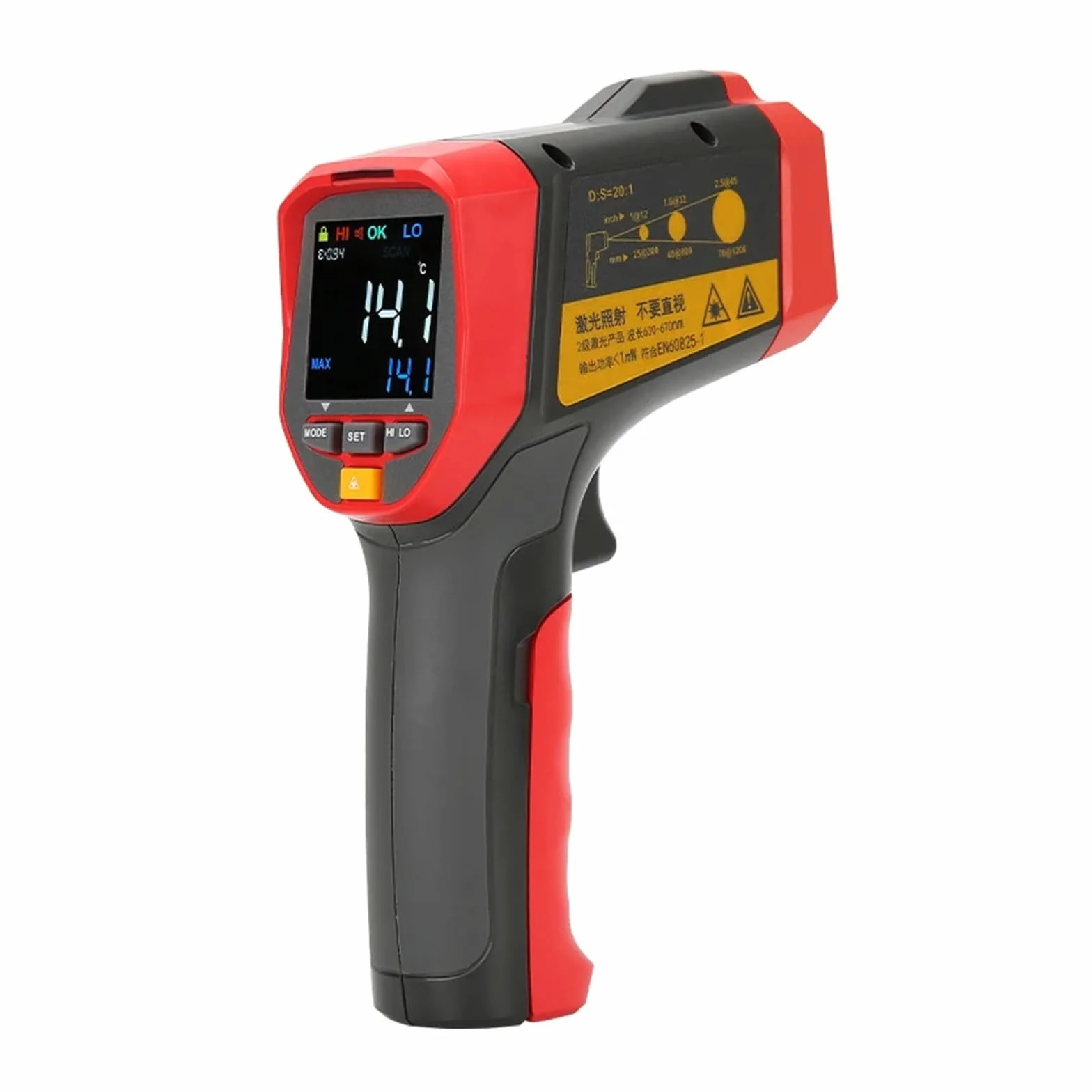 UT302A+ UT302C+ UT302D+ UT303A+ UT303C+ UT303D+ bezdotykowy termometr na podczerwień z podświetleniem LCD (UT302A Plus)