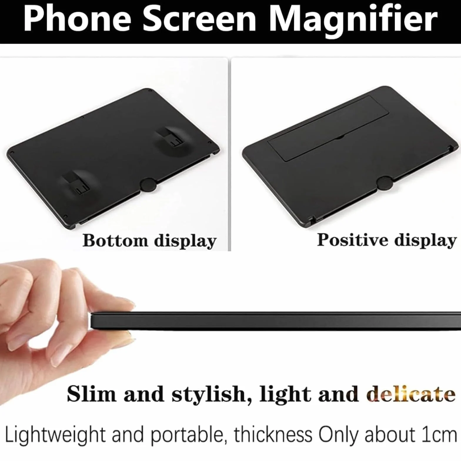 lupa do ekranu telefonu komórkowego 16 cali, 3D HD lupa do smartfonów