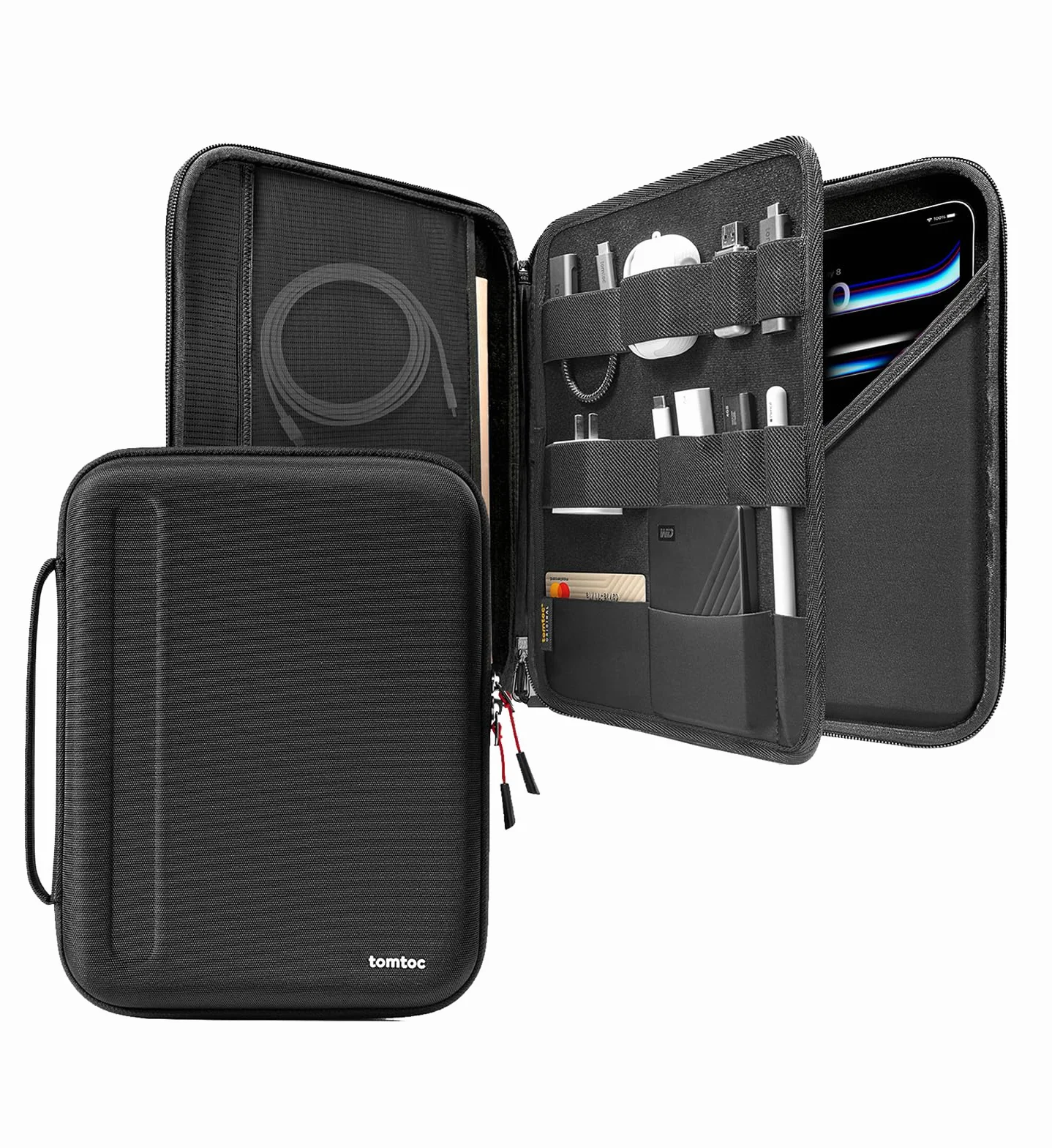 tomtoc portfolio Etui na tablet do 13 calowy iPad Pro M5/M4 & iPad Air M3/M2, twarda obudowa do Magic/Smart Keyboard