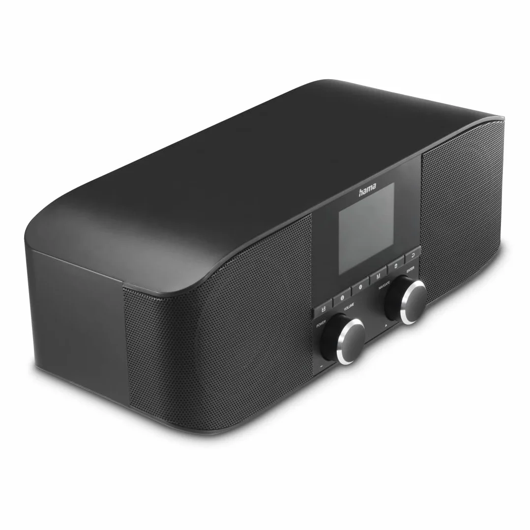 Hama DAB Plus Radio Kuchenne Bluetooth DR1410BT Cyfrowe Stereo Budzik AUX 3,5 mm FM Kolorowy Wyświetlacz Czarny