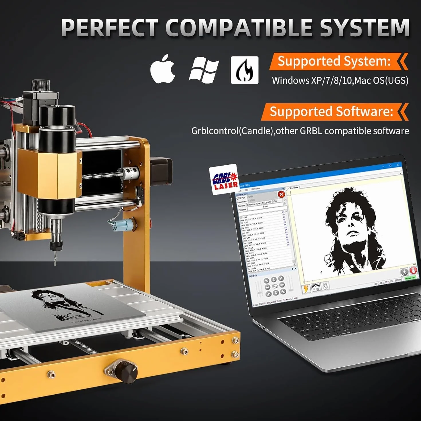 LUNYEE 3018 PRO MAX 500 W pełni metalowa frezarka CNC, 3-osiowy wyłącznik krańcowy i wyłącznik awaryjny, do cięcia drewna akrylowego MDF PCB z tworzywa sztucznego, obszar roboczy: 300 mm x 180 mm x 80