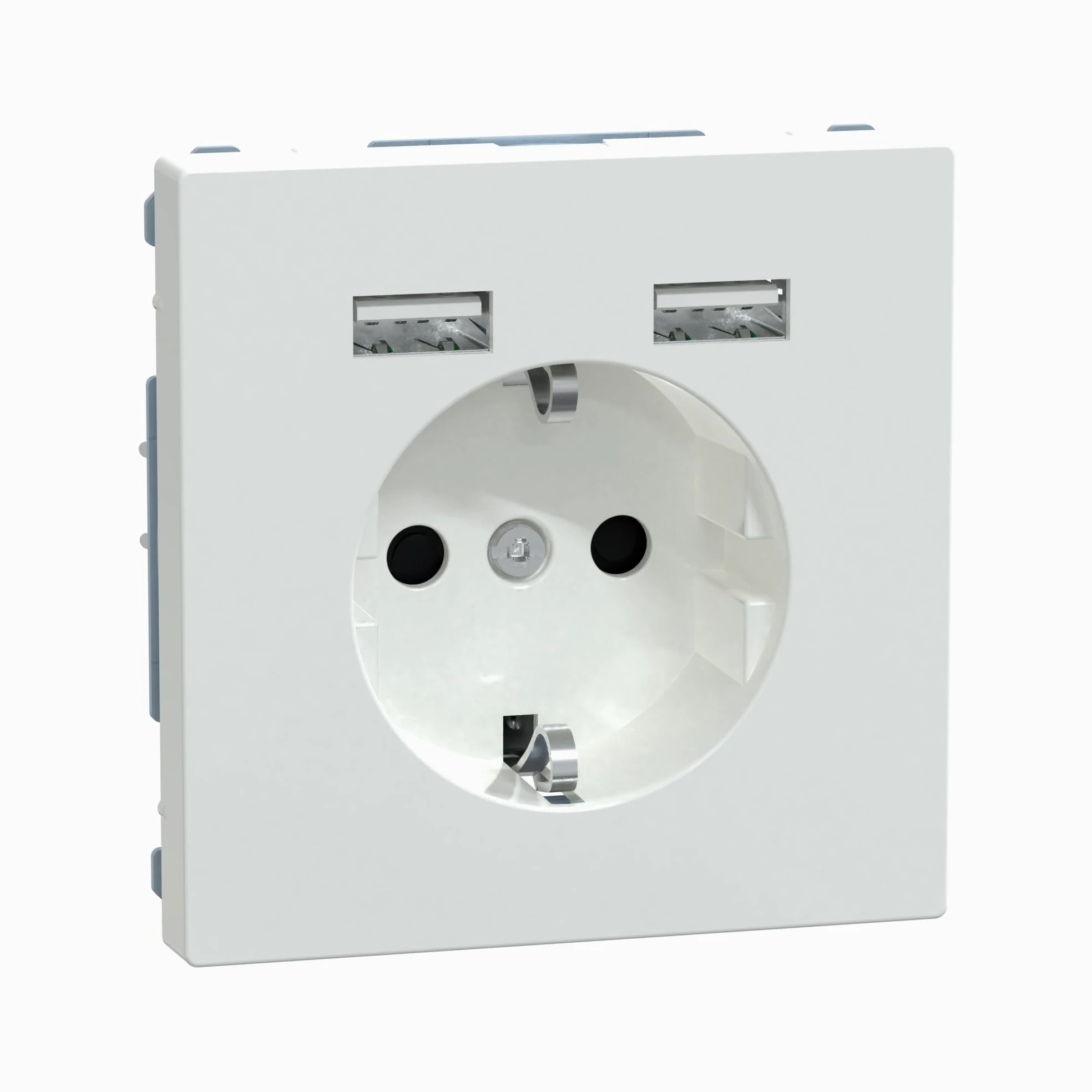 Merten MEG2366-6035 gniazdko Schuko z ładowarką USB | 16 A - AC 250 V - białe | Made in Germany