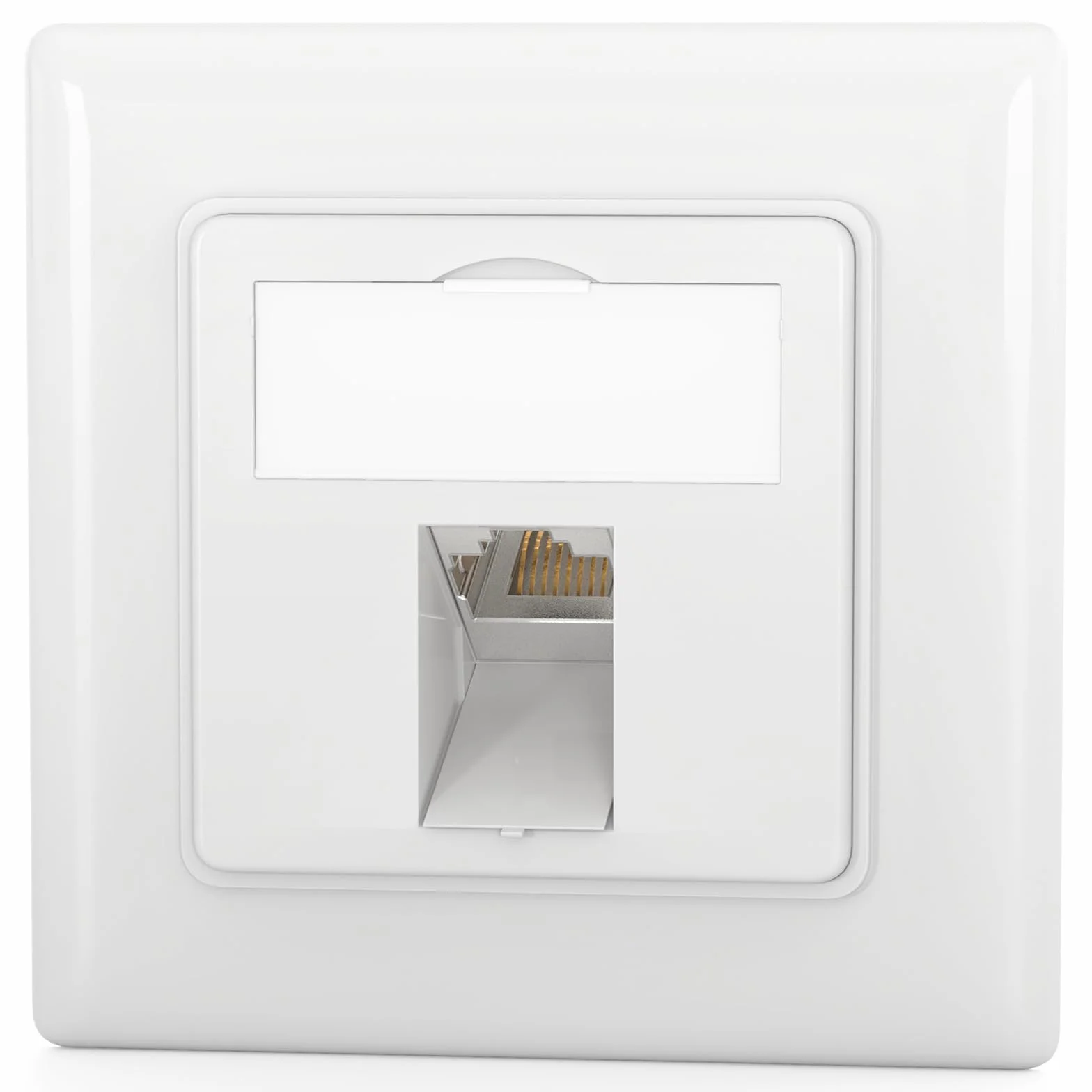 HB-DIGITAL 1-portowa puszka sieciowa CAT 8 z certyfikatem GHMT beznarzędziowa Keystone maks. 40 Gbit/s podtynkowa gniazdo sieciowe gniazdo RJ45 gniazdo STP ekranowane gniazdo danych RJ45 gniazdo