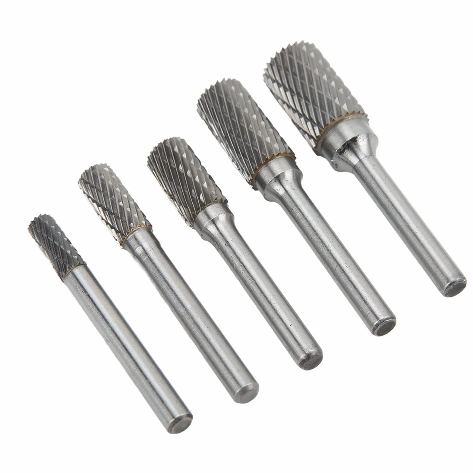 Zestaw żaren z węglików spiekanych o podwójnym cięciu |Trzpień 6 mm do obróbki metali/rzeźbienia w drewnie/tworzenia biżuterii |5-częściowy zestaw pilników obrotowych do