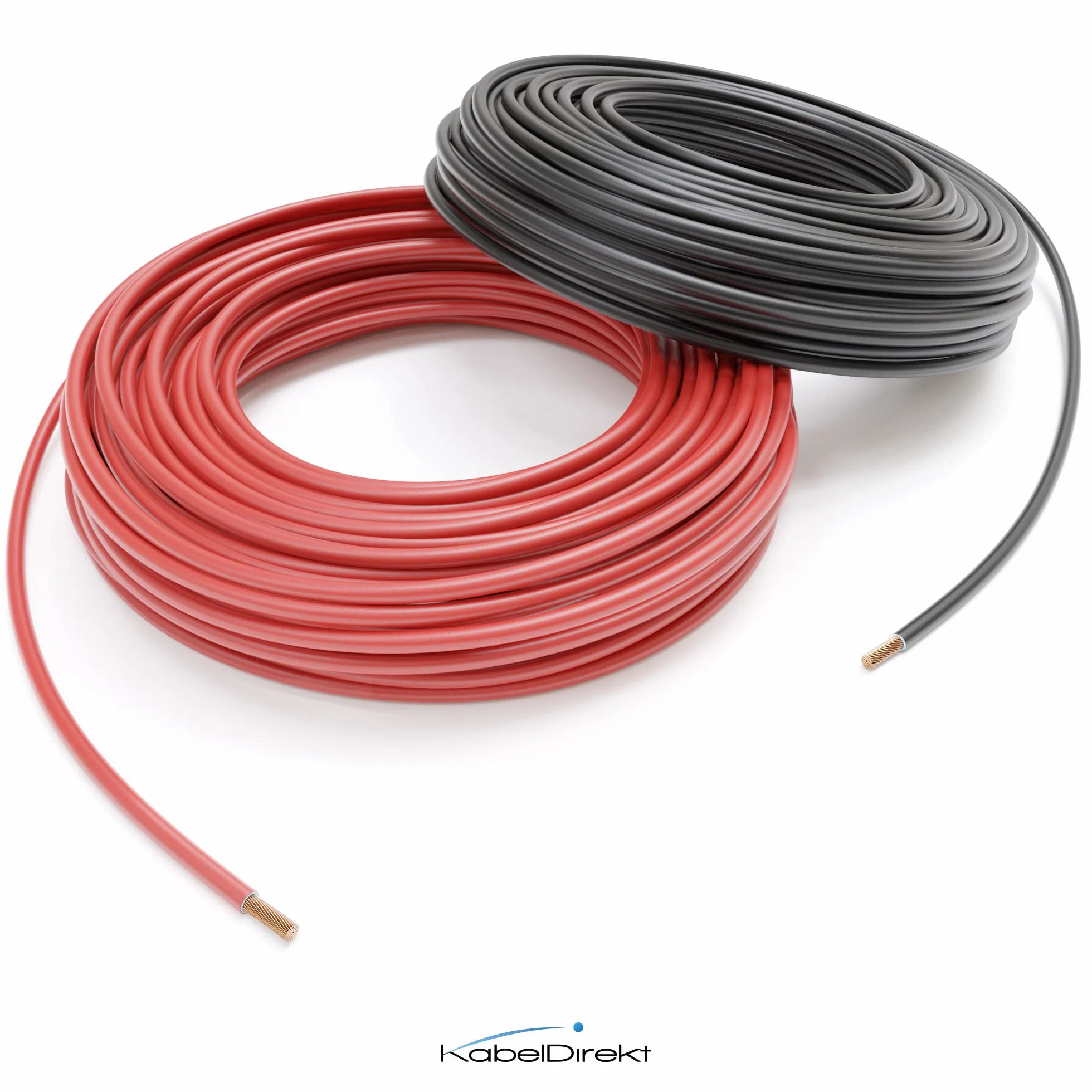 KabelDirekt – Kabel FLRY, kabel samochodowy, zestaw przewodów samochodowych czerwony/czarny z izolacją, 2 × 2,5 mm² – 10 m (do zasilania pokładowego, oświetlenia, przyczep kempingowych, motocykli)