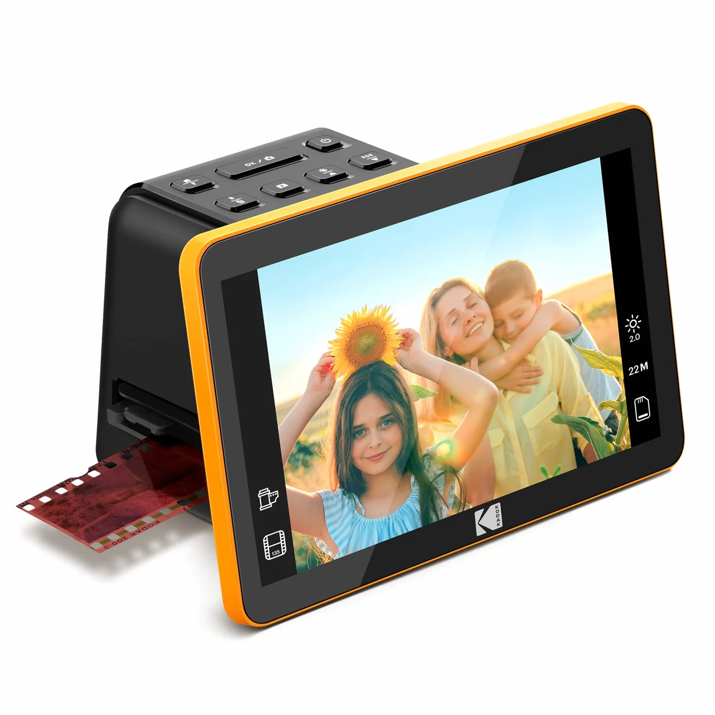 KODAK RODFS70 cyfrowy skaner filmowy Max 7" LCD 22MP HD JPEG czarny
