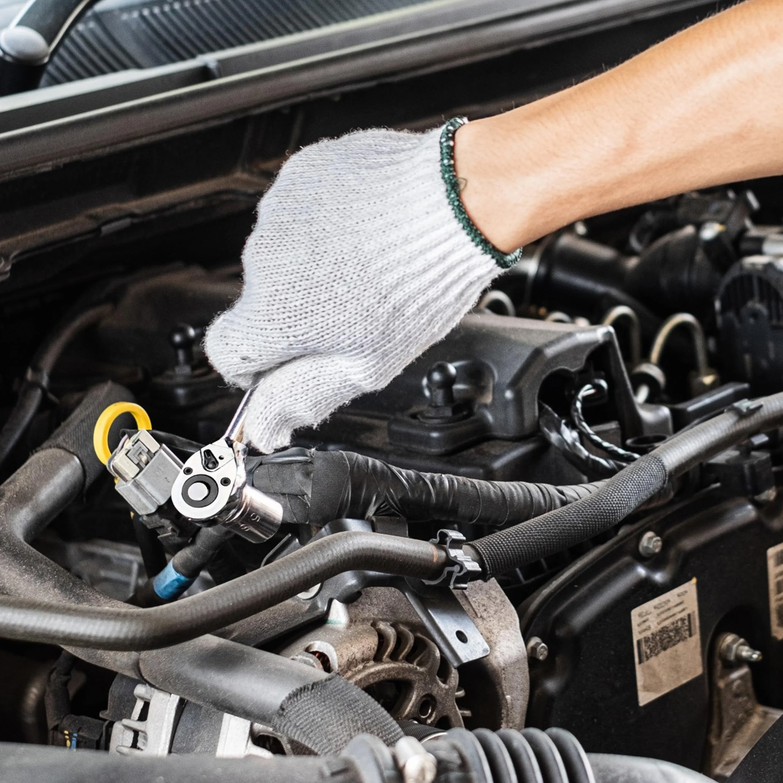 Retoo Zestaw kluczy nasadowych, narzędzia mechaniczne, nakrętki, różne rozmiary kluczy nasadowych z grzechotką, w skrzynce, zestaw bitów do naprawy w domu i DIY, uniwersalny, 46 elementów, niebieski