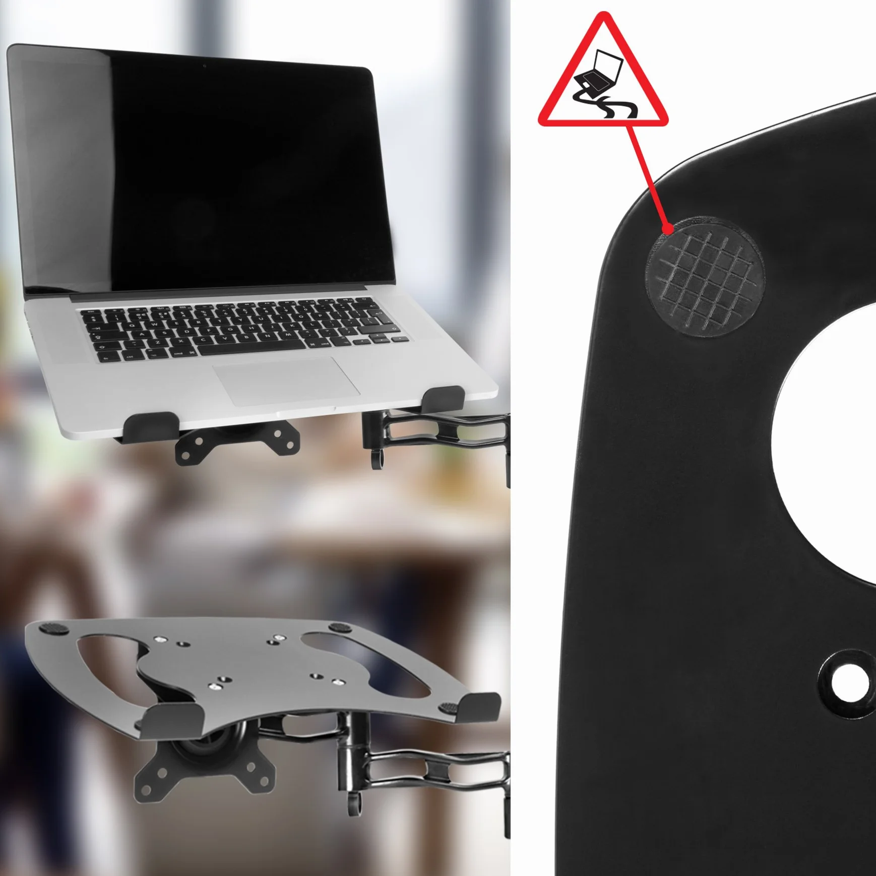 Podstawka pod laptop Duronic DML1 BK czarny VESA 75 VESA 100