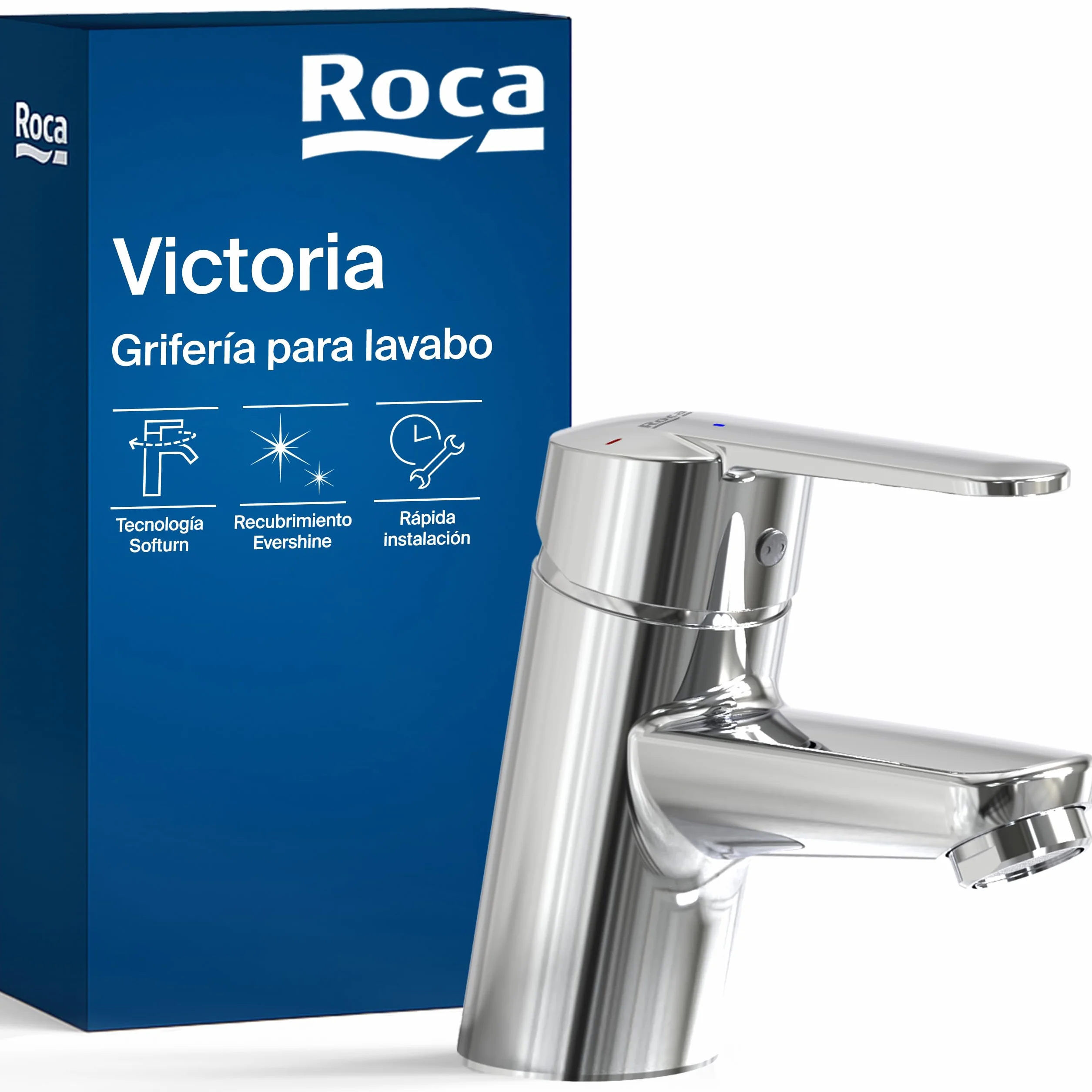 Roca 5 a3125 C00 chrom V2 deck montaż dźwignia mieszająca, z wysuwaną