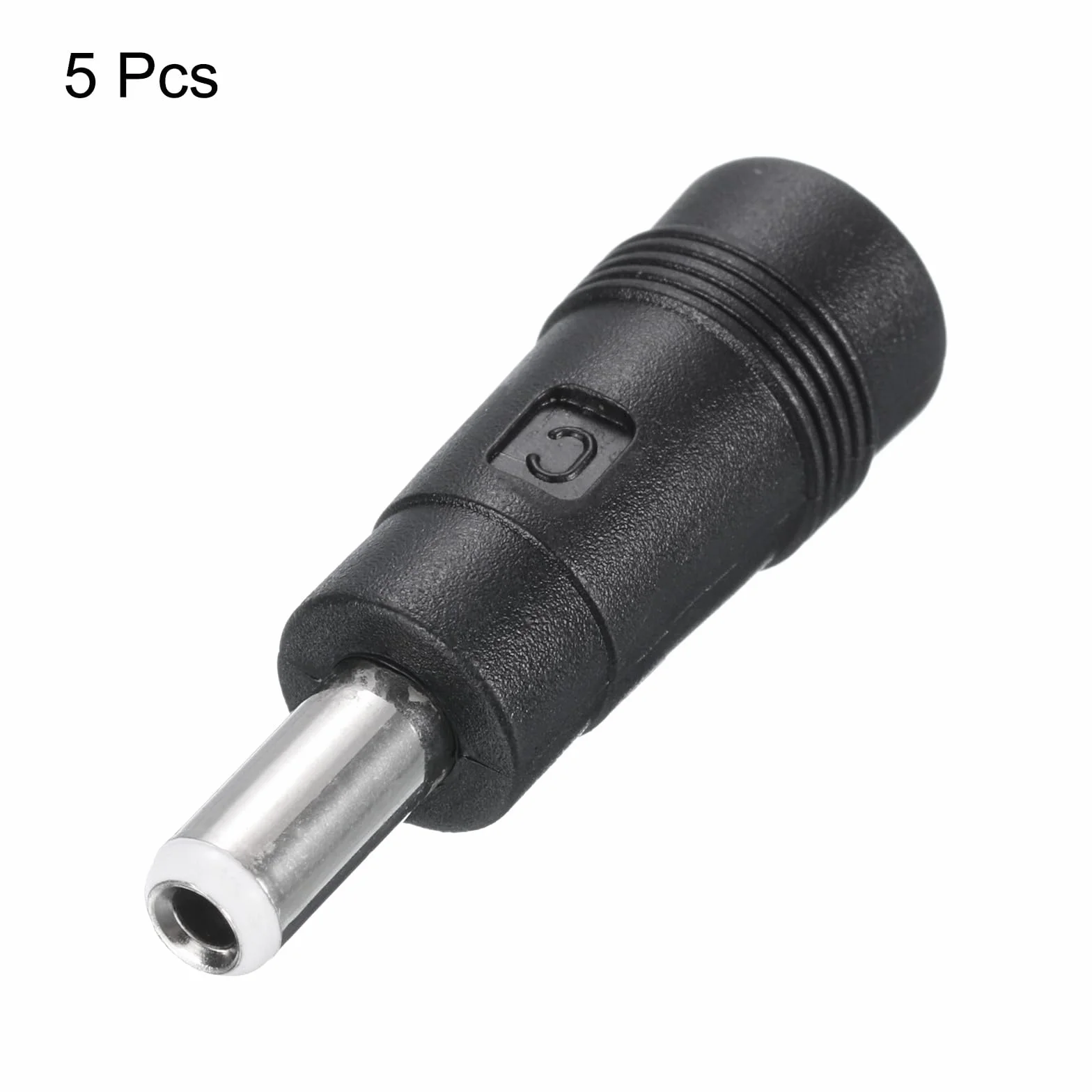QUARKZMAN Adapter złącza zasilania DC 5,5 x 2,1 mm żeńskie gniazdo do wtyczki męskiej 5,5 x 2,5 mm uniwersalne złącze baryłkowe
