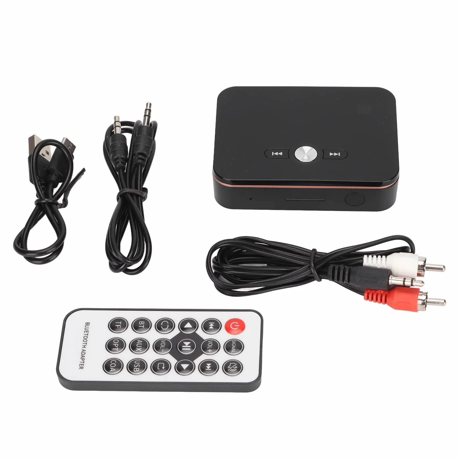 ciciglow Odbiornik Bluetooth M8 5.0, cyfrowy wyświetlacz, adapter Bluetooth z niskim opóźnieniem, wbudowany akumulator 500 mAh, cyfrowe włókno szklane, koaksjalny, ulepszenie funkcji NFC