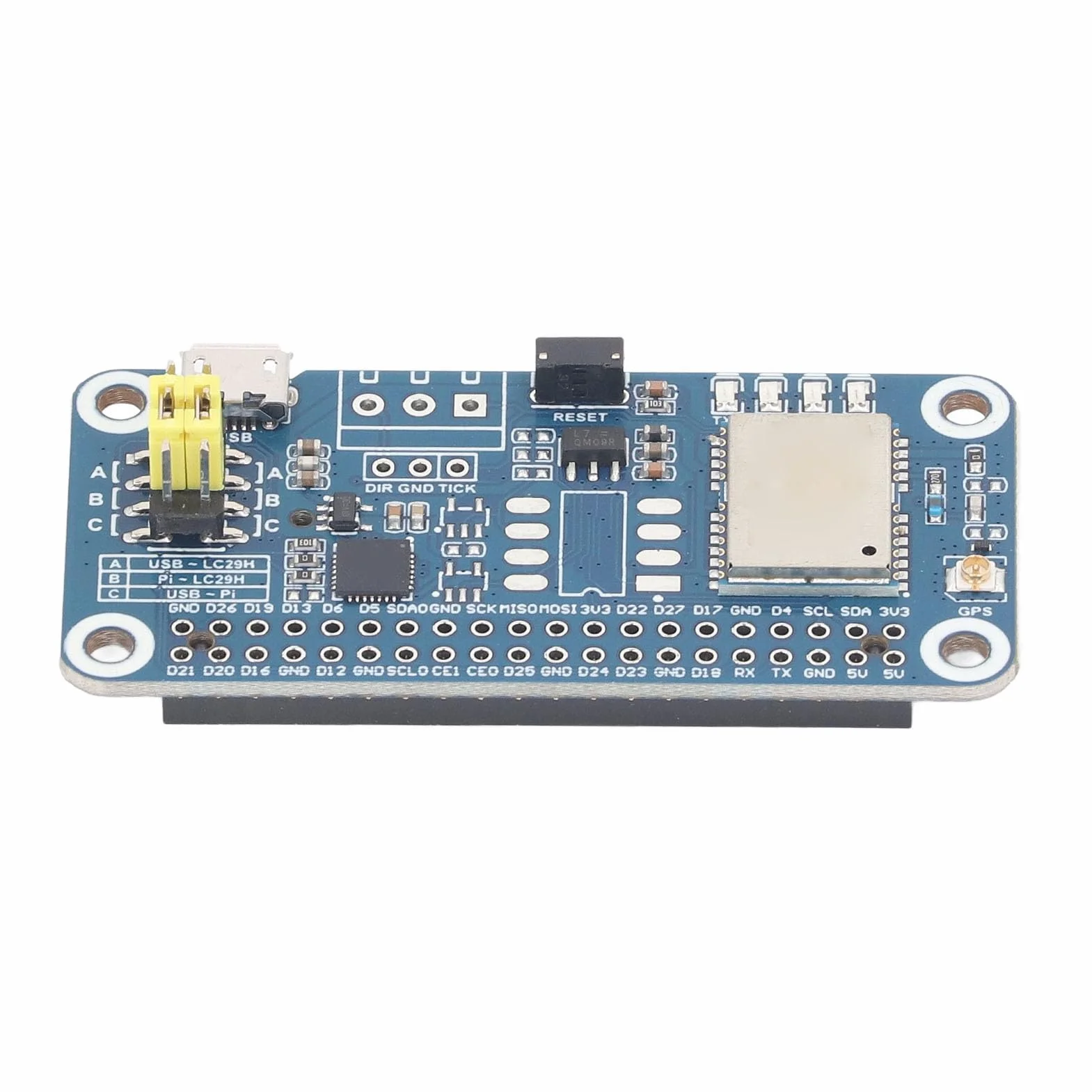 ASHATA Moduł GPS Dwuzakresowy L1 L5 GNSS RTK LC29H DA HAT