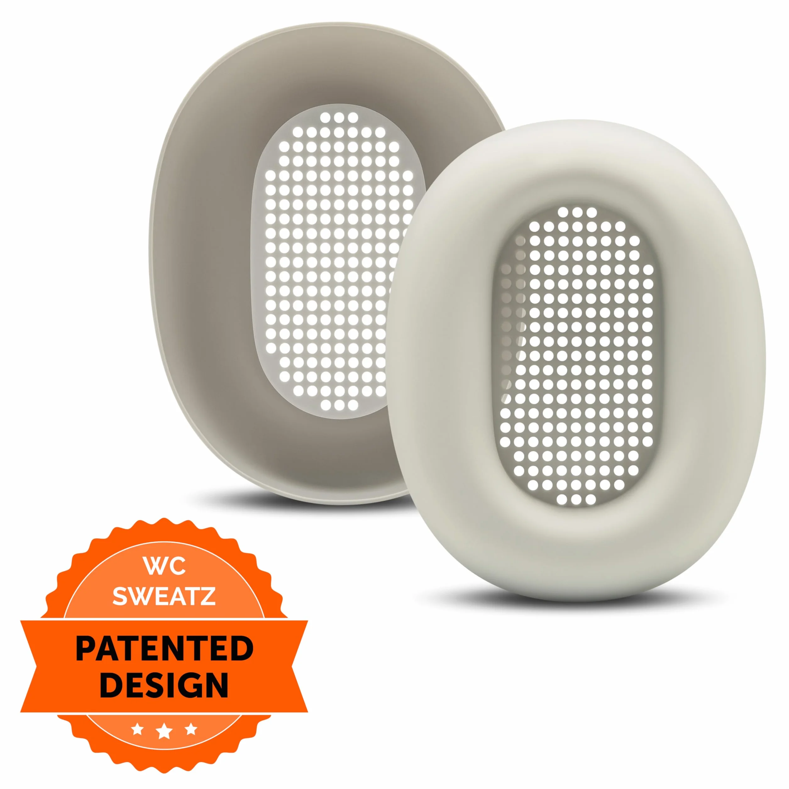 WC SweatZ XM6 – Opatentowane silikonowe nakładki przeciwpotowe kompatybilny z Sony WH-1000XM6 | Wicked Cushions | Nie pasuje do WC PadZ XM6 XL | Łatwe w praniu | Platinum Silver
