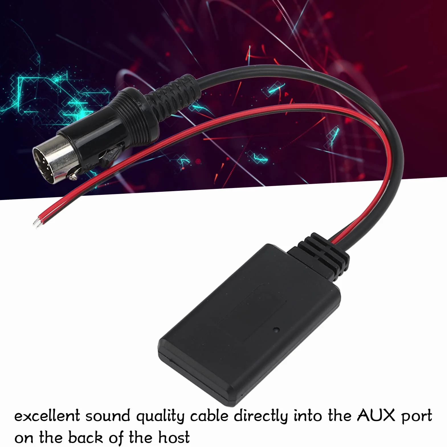 Kabel Radiowy Bluetooth Aux, 13-pinowy Moduł Bluetooth Adapter Muzyczny Zamiennik Kabla o Aux dla Kenwood KRC 553 CA C2AX KCA IP500 CA C1AX