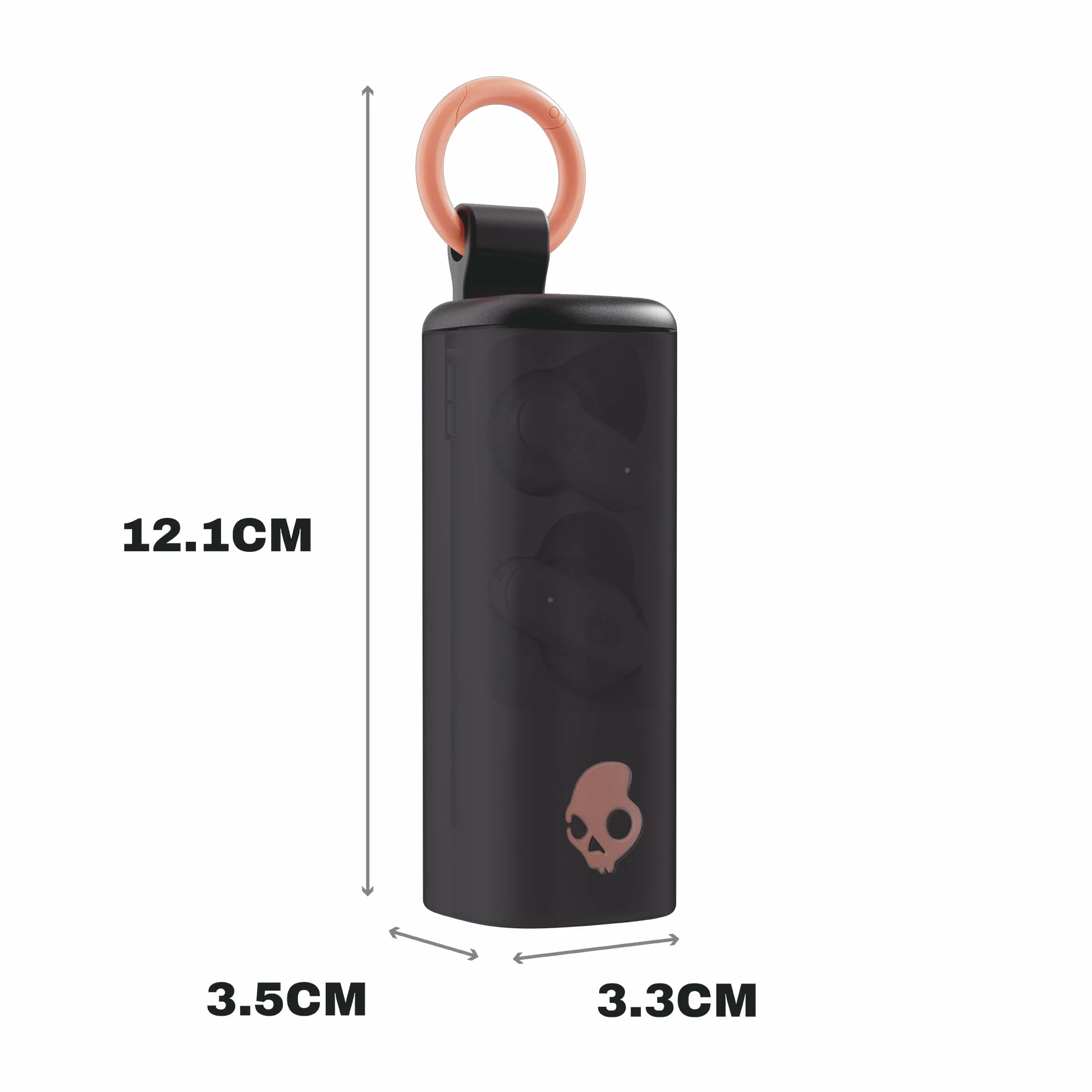 Skullcandy Dime Evo Wireless Earbuds, Bluetooth Headphones, Noise Isolating Fit, Up to 36 Hours Battery, Microphone for iPhone Android, Easy Carry with Clip-Anywhere Case - True Black