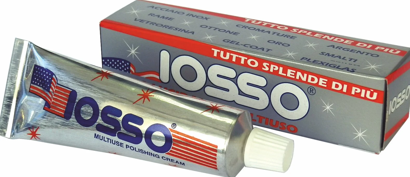 Iosso Krem polerski do metali, chromu, miedzi, złota, mosiądzu, srebra, włókna szklanego