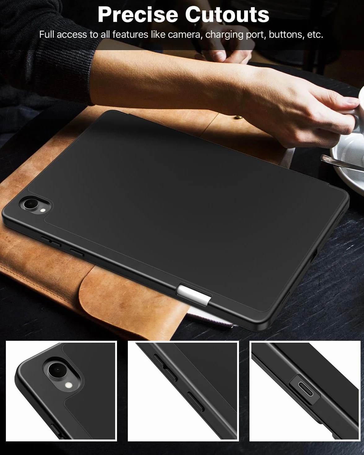 TiMOVO Etui do Samsung Galaxy Tab S11 11" 2025 SM-X730/X736B z uchwytem na S Pen, czarne