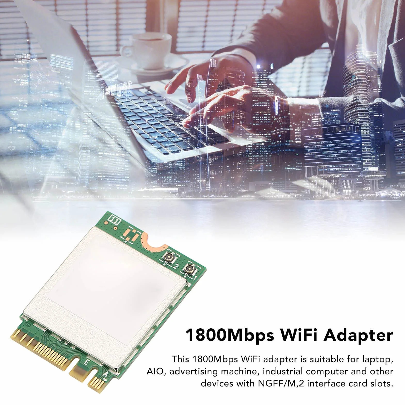 Bezprzewodowa Karta Sieciowa, RTL8852BE WiFi6 5G Laptop Gigabit Wireless LAN Card Universal Bluetooth 5.2 dla 10, Plug And Play.