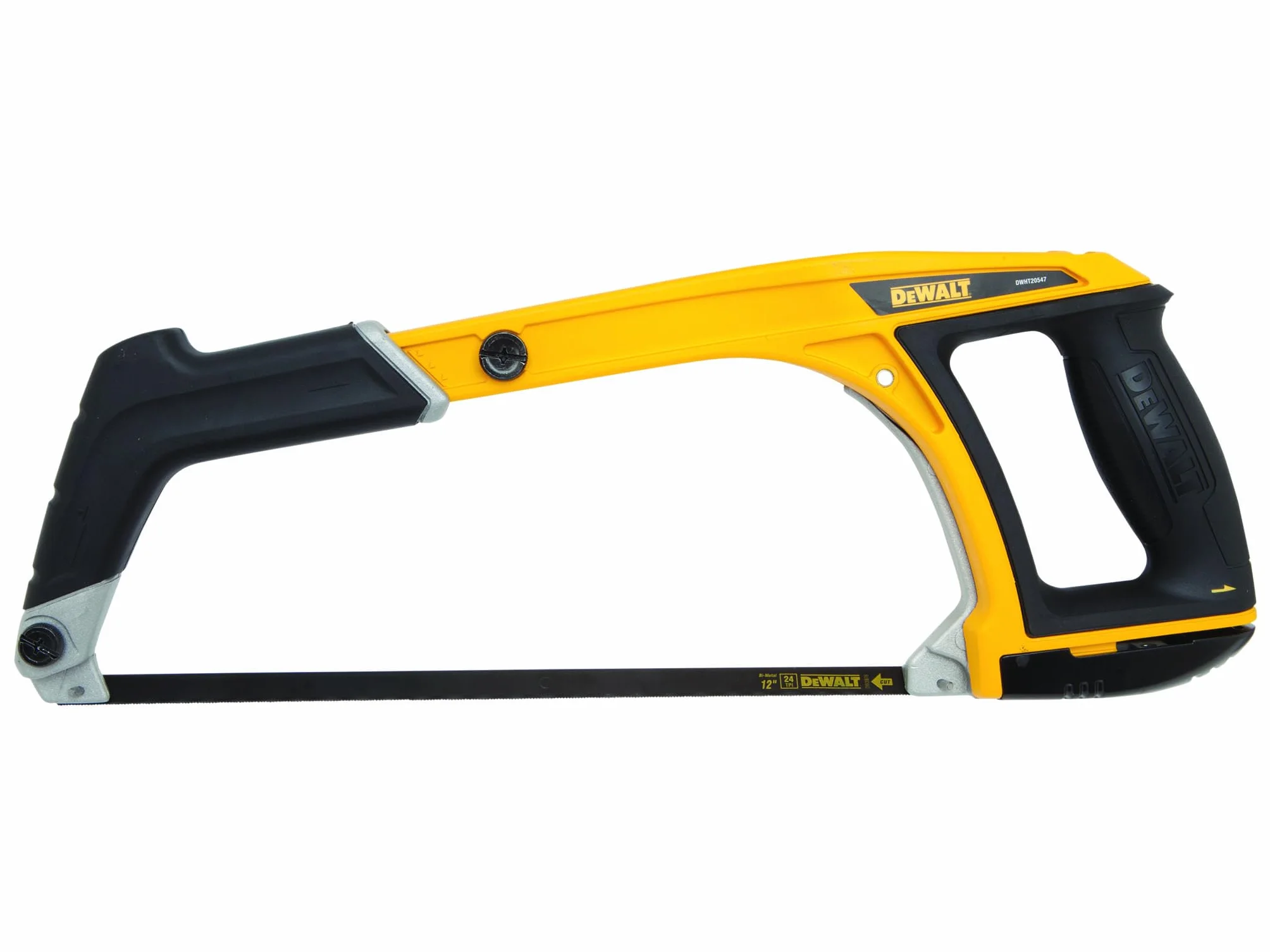 DeWALT Piła do metalu 5 w 1 300 mm 30,5 cm wysokie napięcie bezpiecznie utrzymuje ostrze do 150 kg ostrze można ustawić na 45 lub 90 stopni dla standardowych lub równych cięć piła do metalu przedni